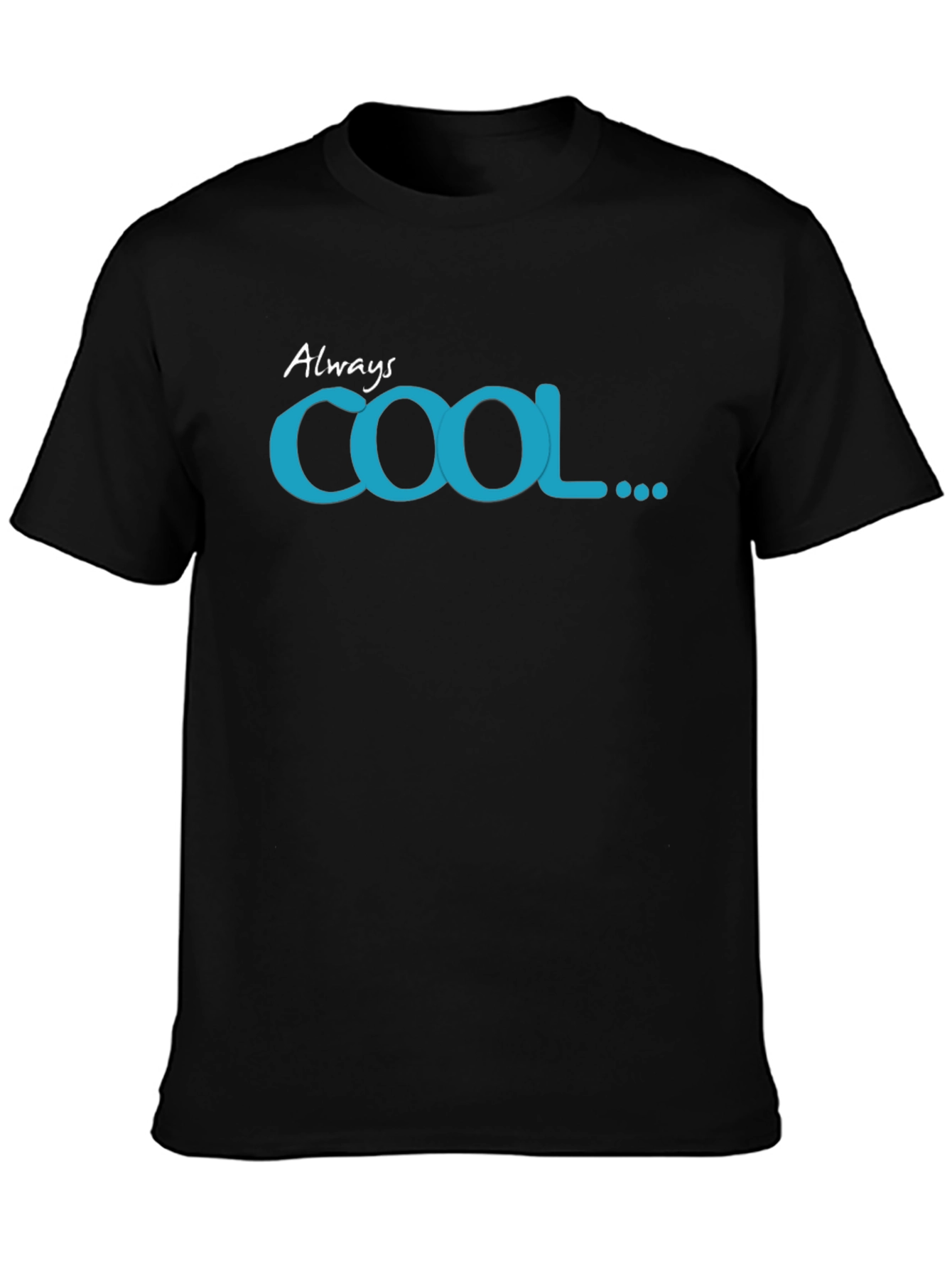 Always Cool Graphic Tee - Black Cotton T-Shirt