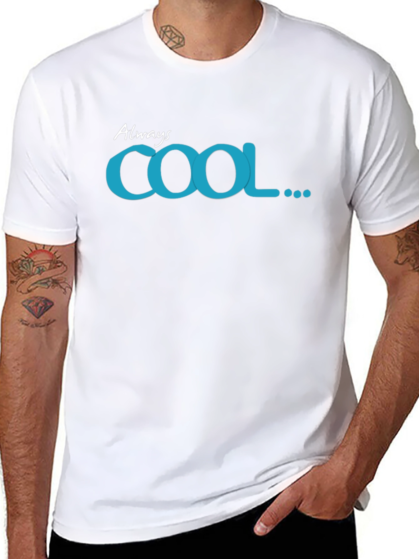 Always Cool Graphic Tee - Black Cotton T-Shirt