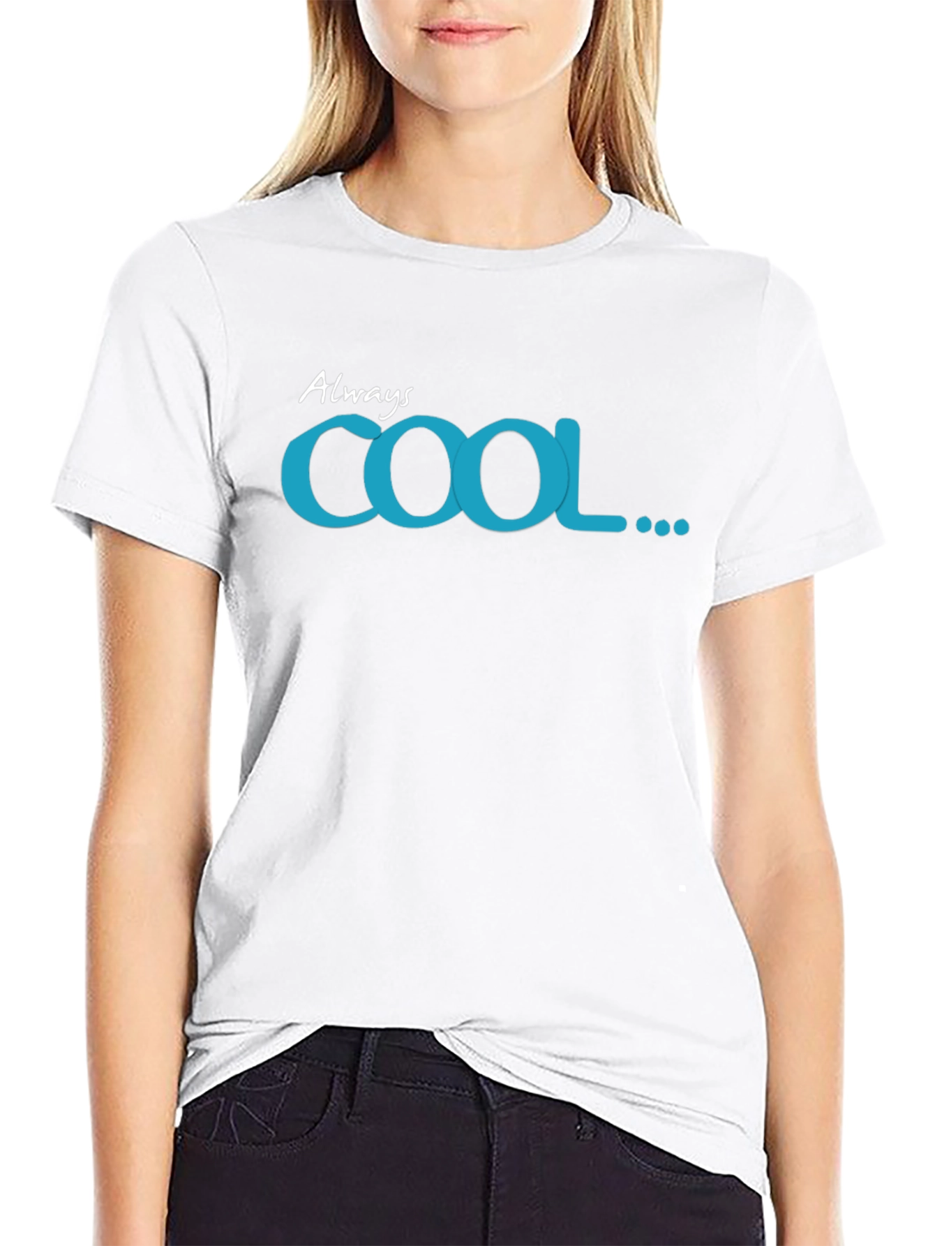 Always Cool Graphic Tee - Black Cotton T-Shirt