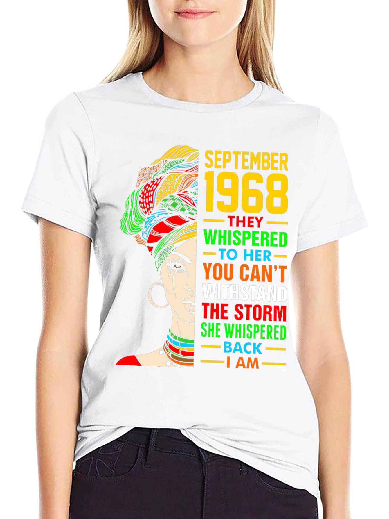 September 1968 Woman T-Shirt - Empowered African Design