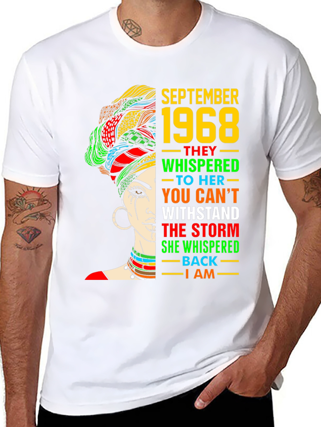 September 1968 Woman T-Shirt - Empowered African Design