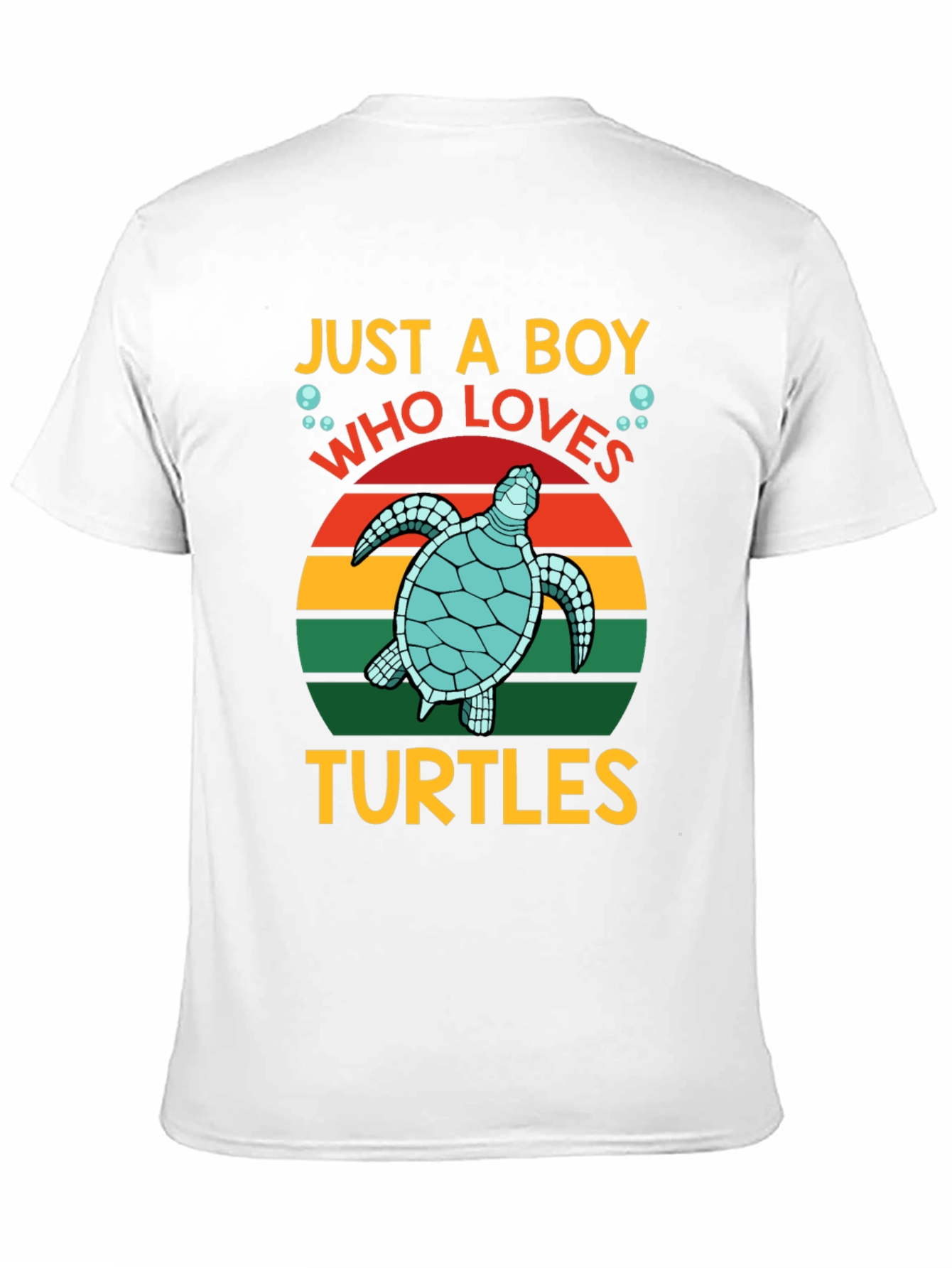 Just a Boy Who Loves Turtles Black T-Shirt