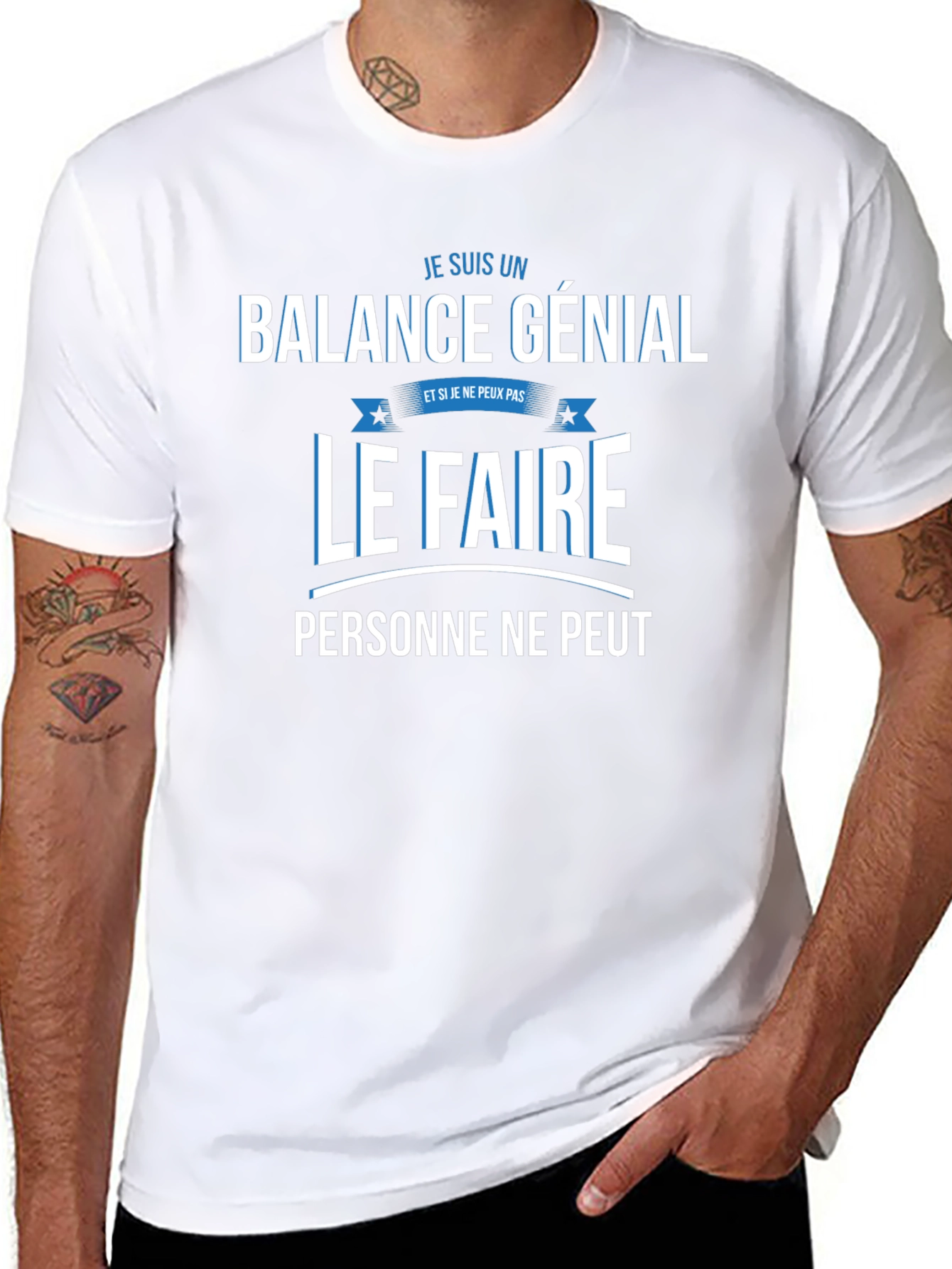 Balance Genial T-Shirt: Funny French Zodiac Tee