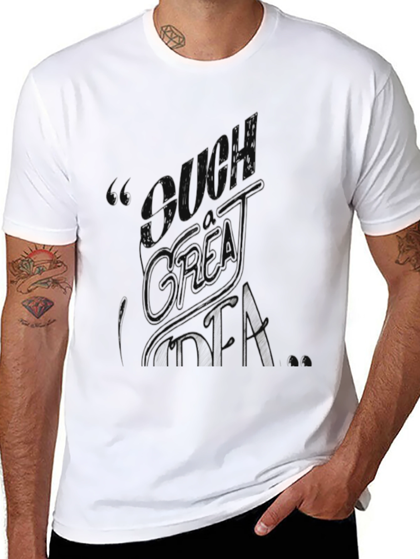 Black Graphic Print T-Shirt