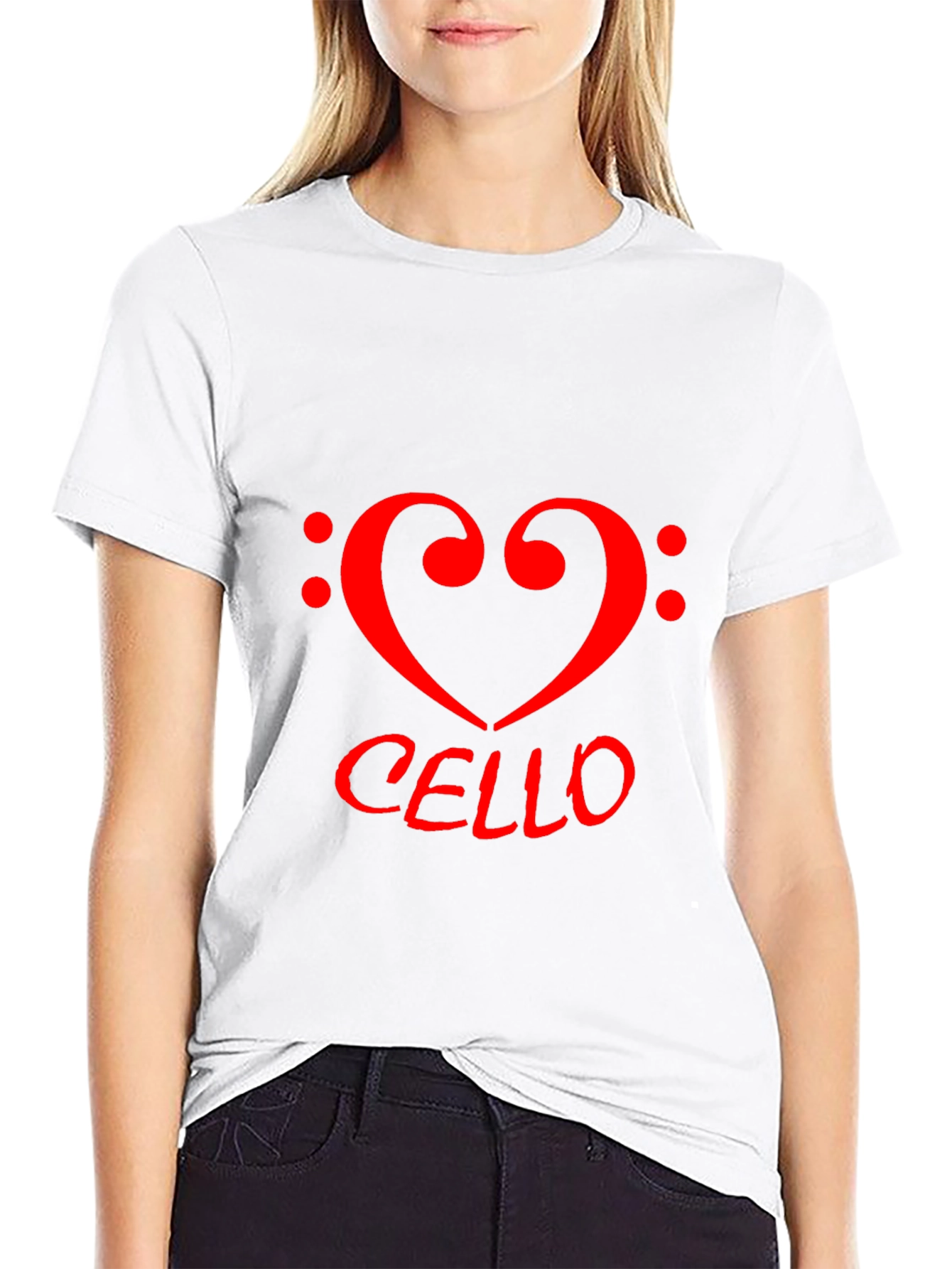 Cello Heart T-Shirt - Music Lovers Tee