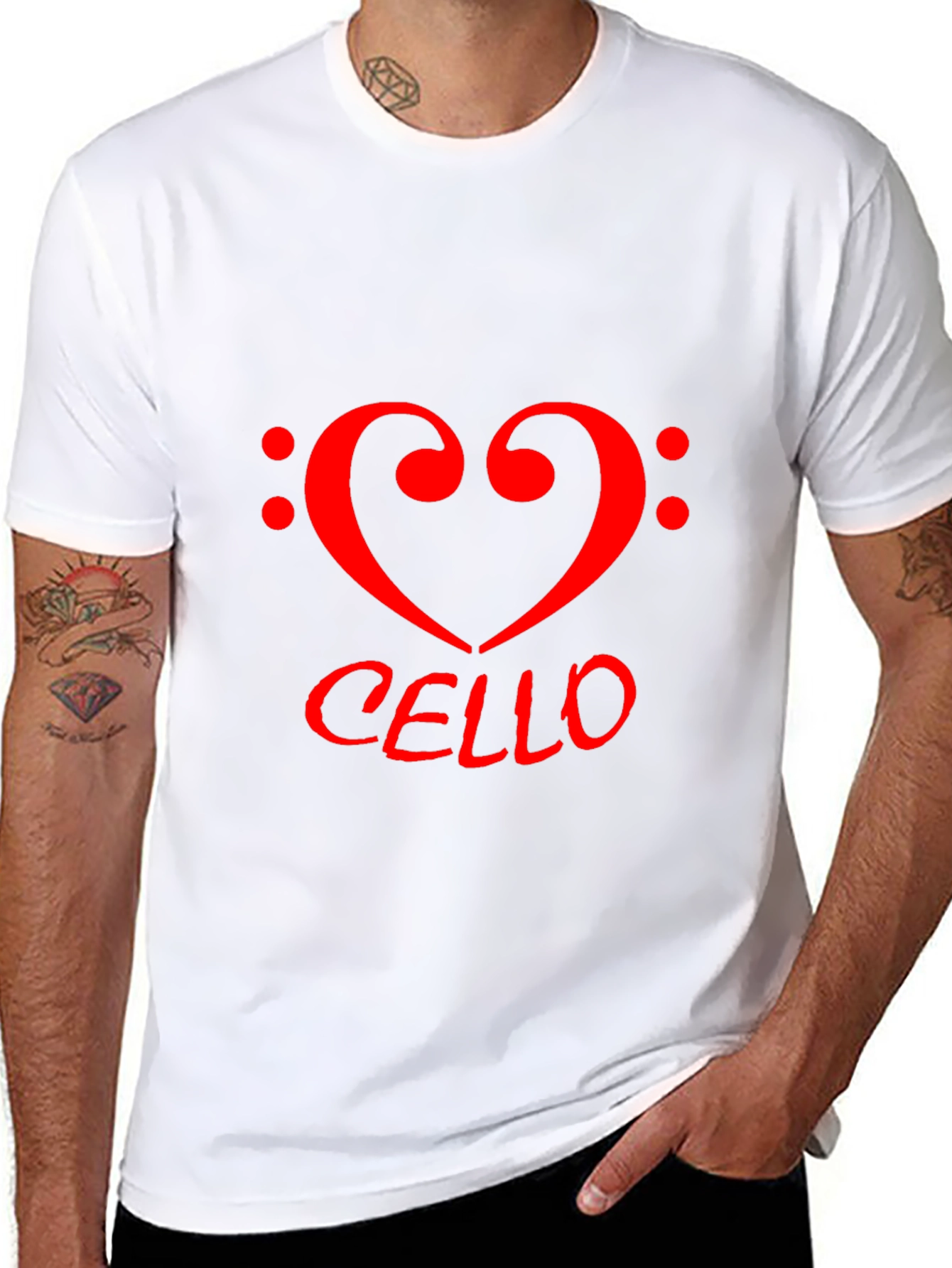 Cello Heart T-Shirt - Music Lovers Tee
