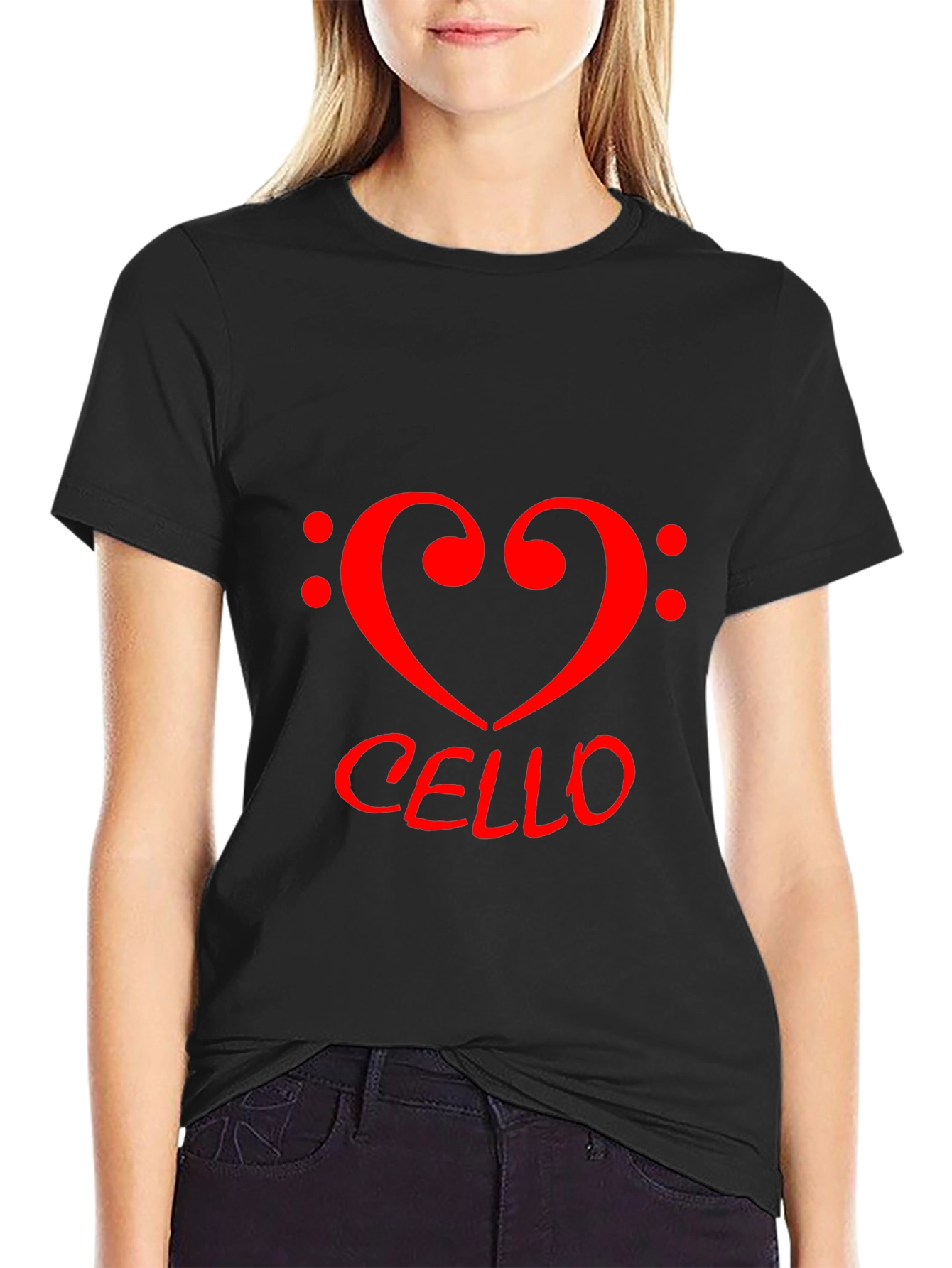 Cello Heart T-Shirt - Music Lovers Tee