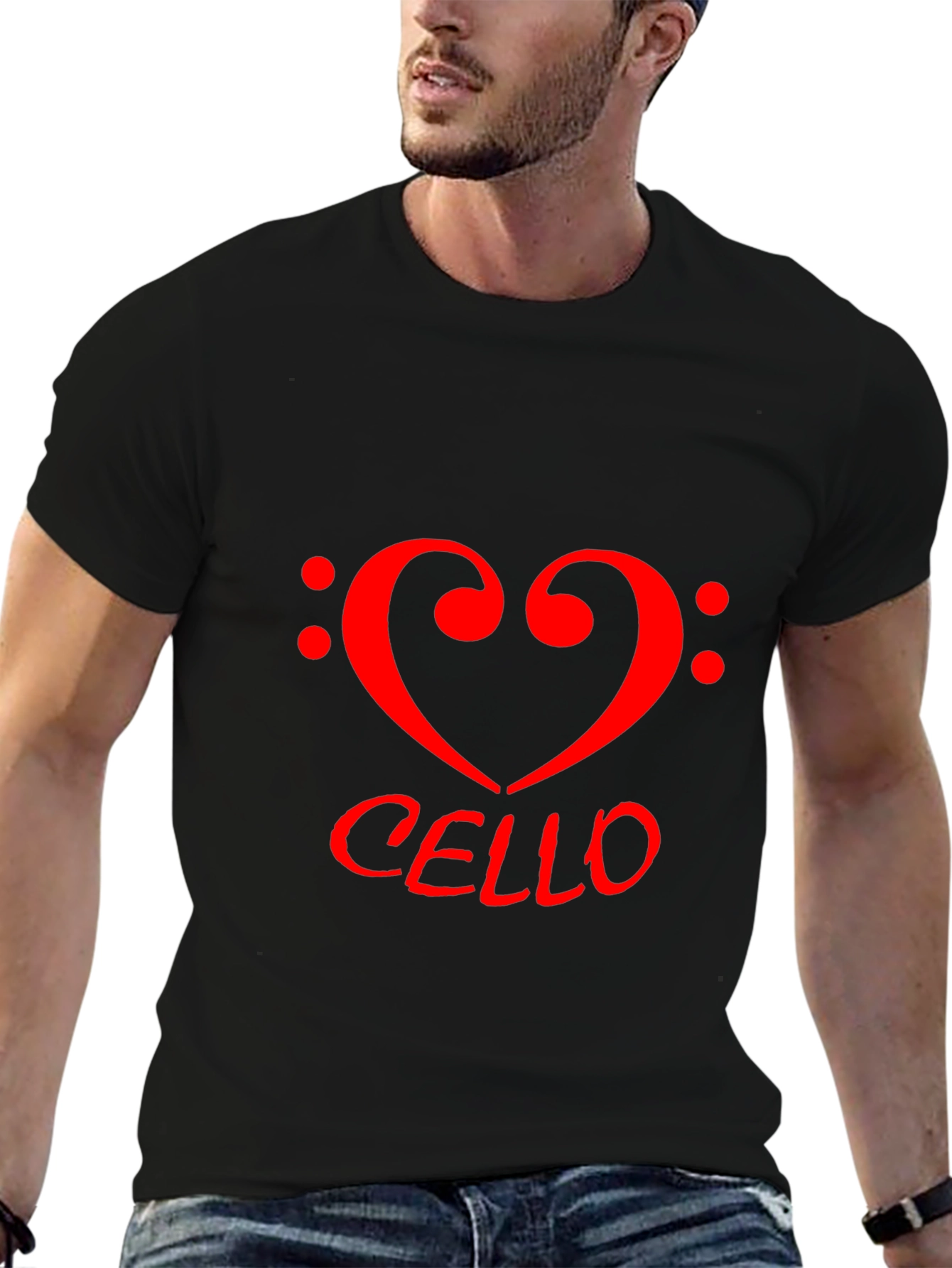 Cello Heart T-Shirt - Music Lovers Tee