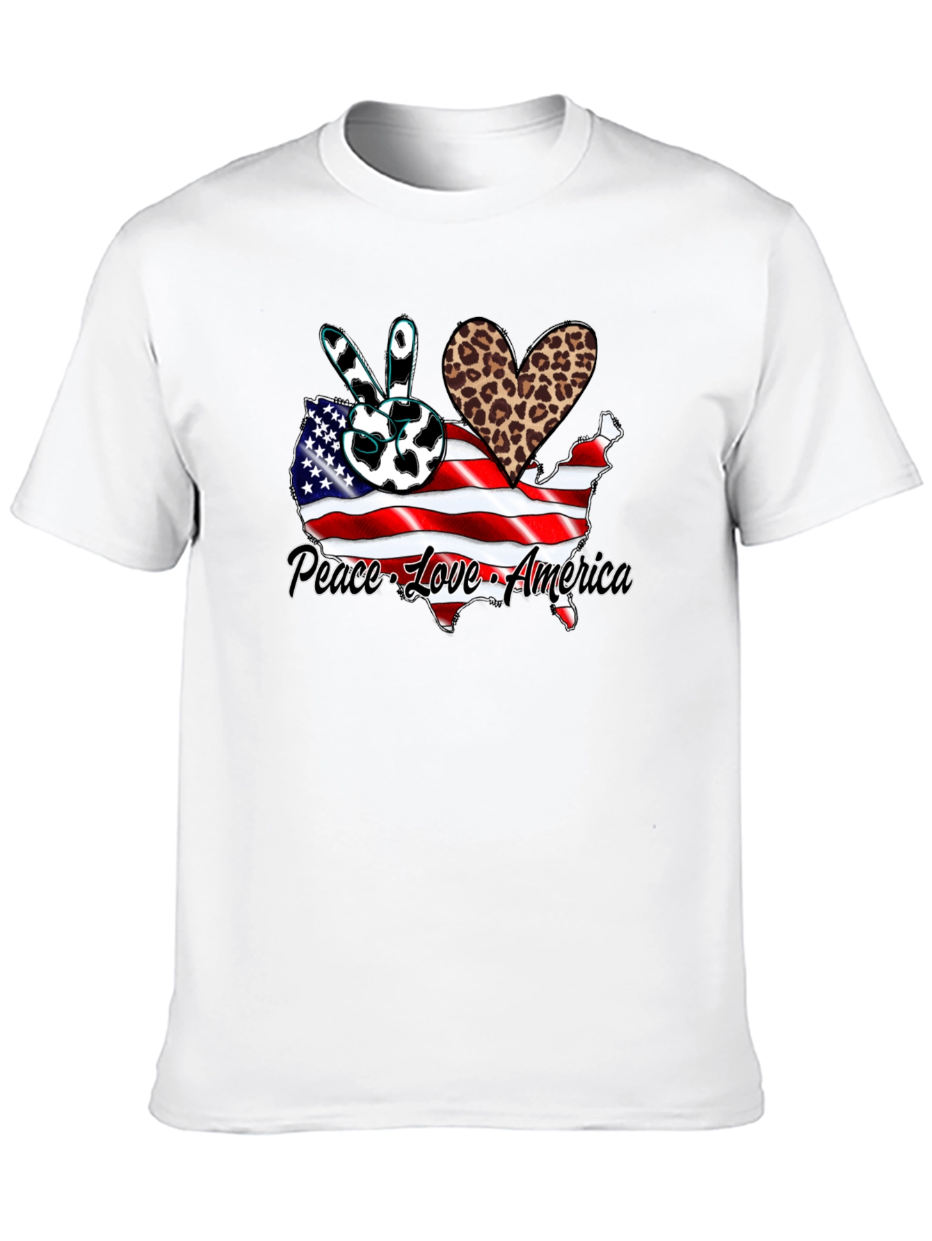 Peace Love America Graphic T-Shirt