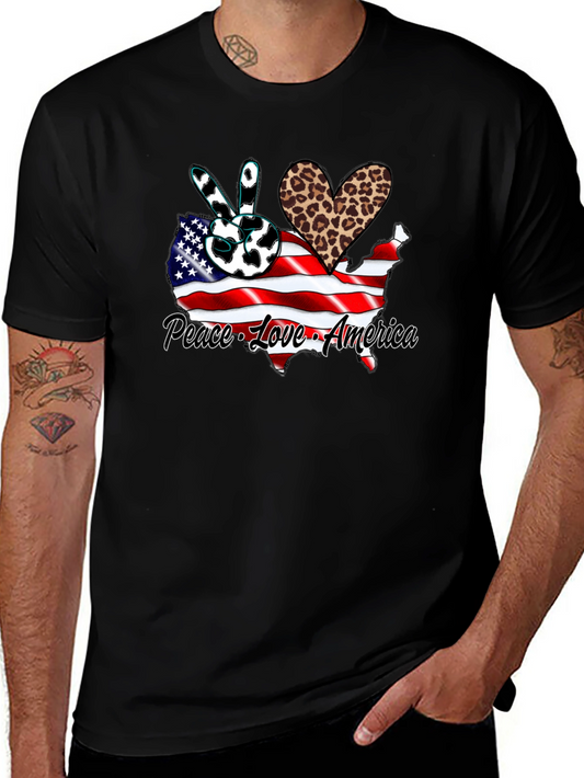 Peace Love America Graphic T-Shirt