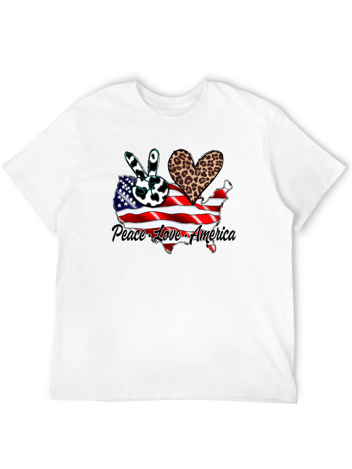 Peace Love America Graphic T-Shirt
