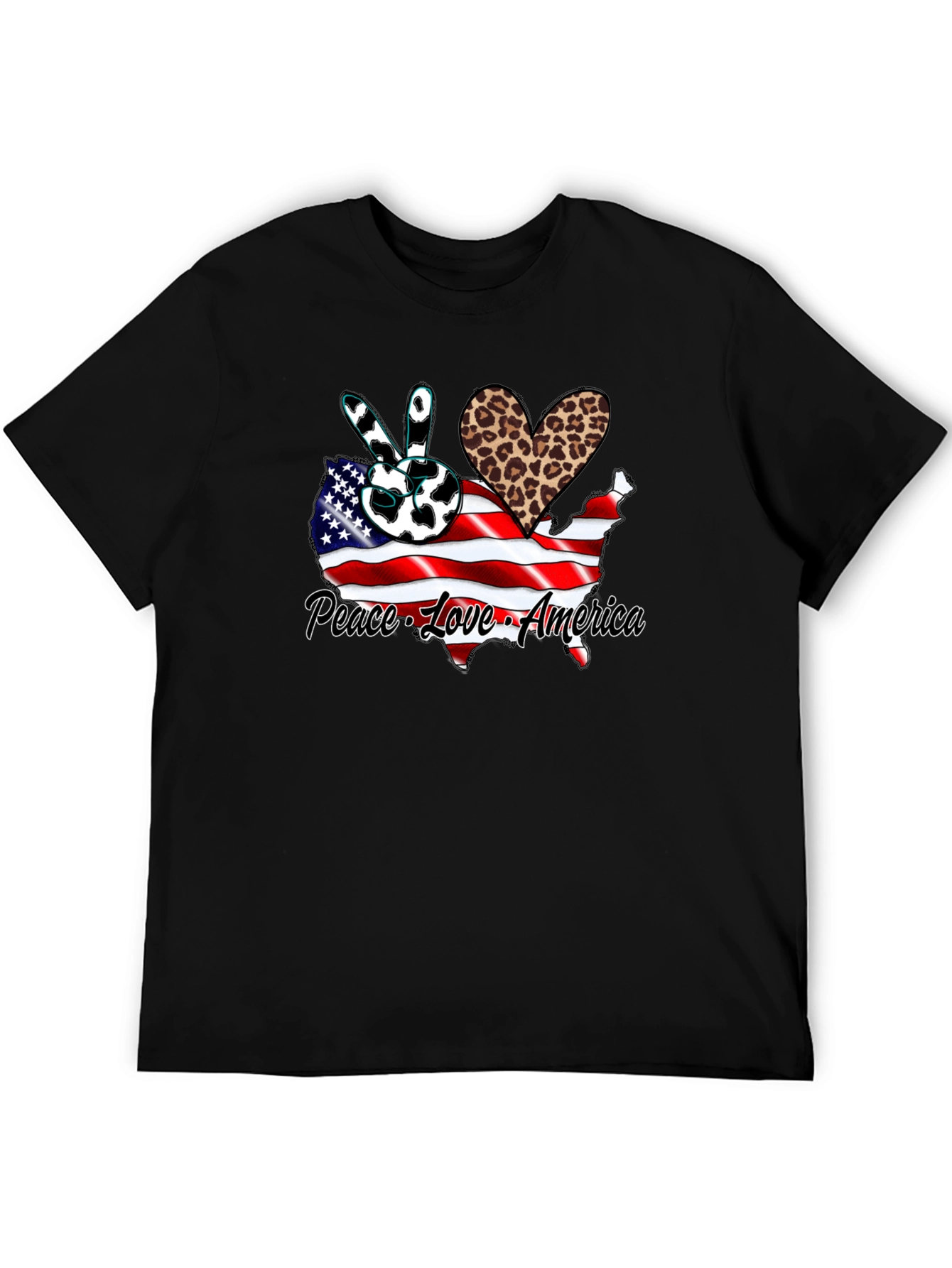 Peace Love America Graphic T-Shirt