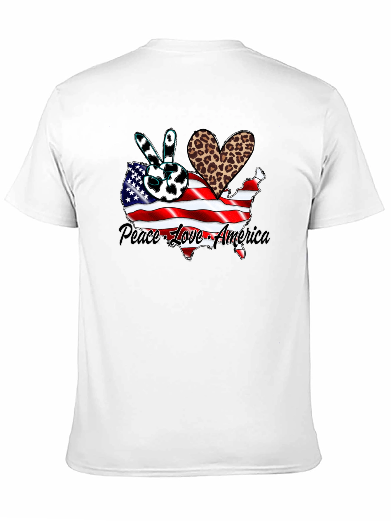 Peace Love America Graphic T-Shirt