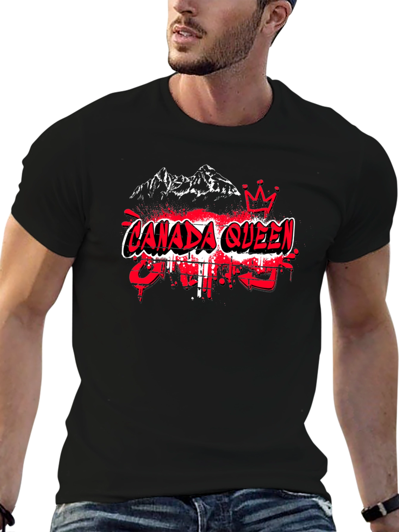 Canada Queen T-Shirt - Black Tee