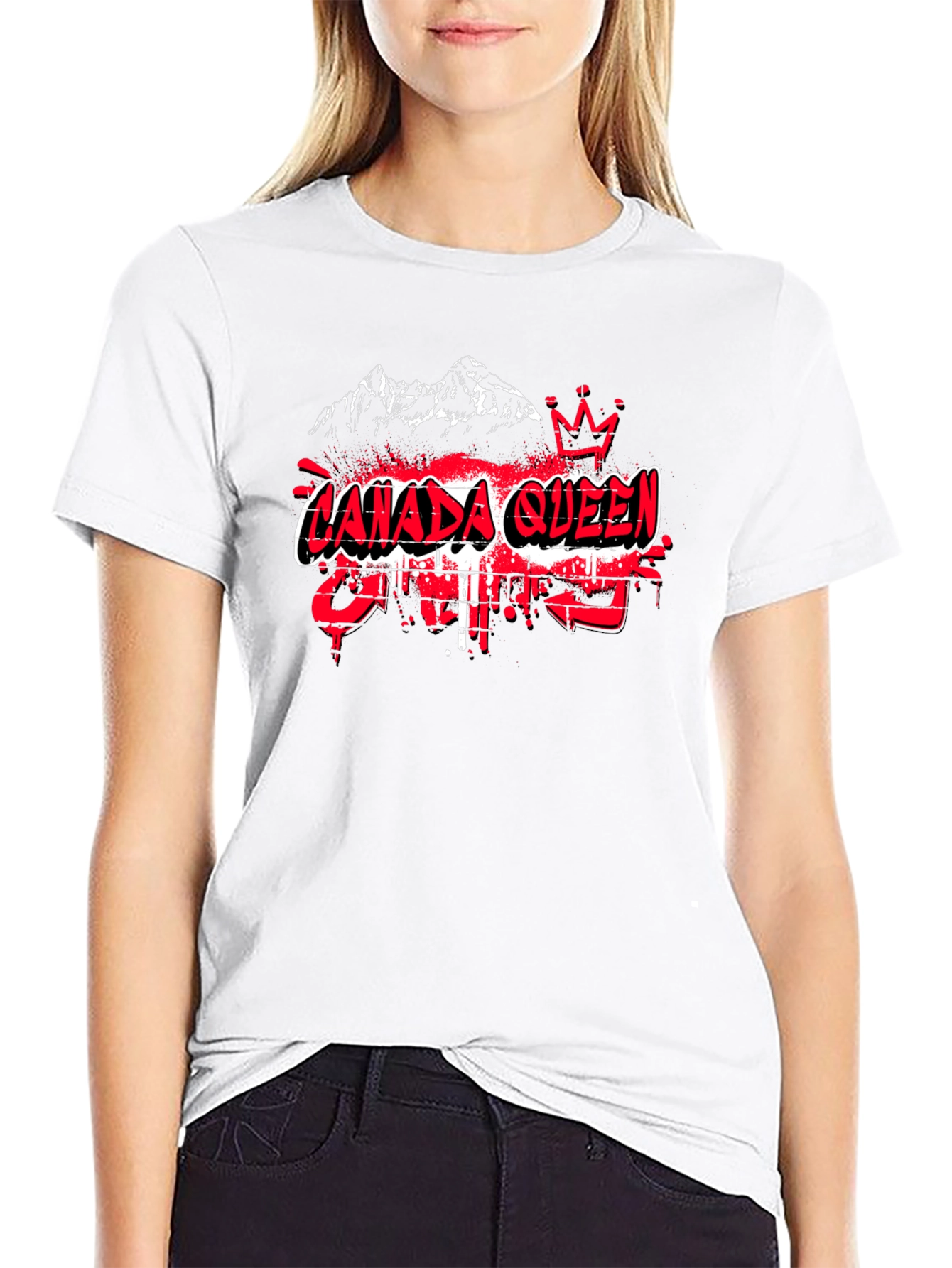Canada Queen T-Shirt - Black Tee