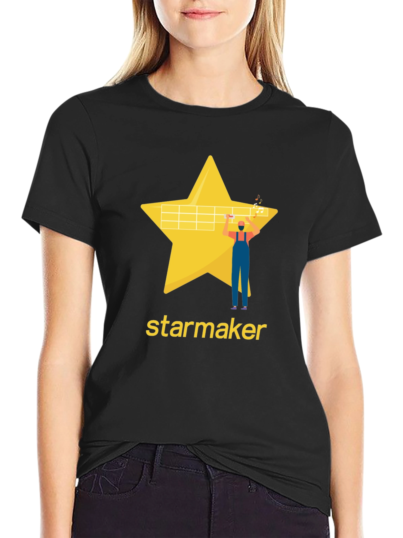 Starmaker Black T-Shirt - Stylish Graphic Tee