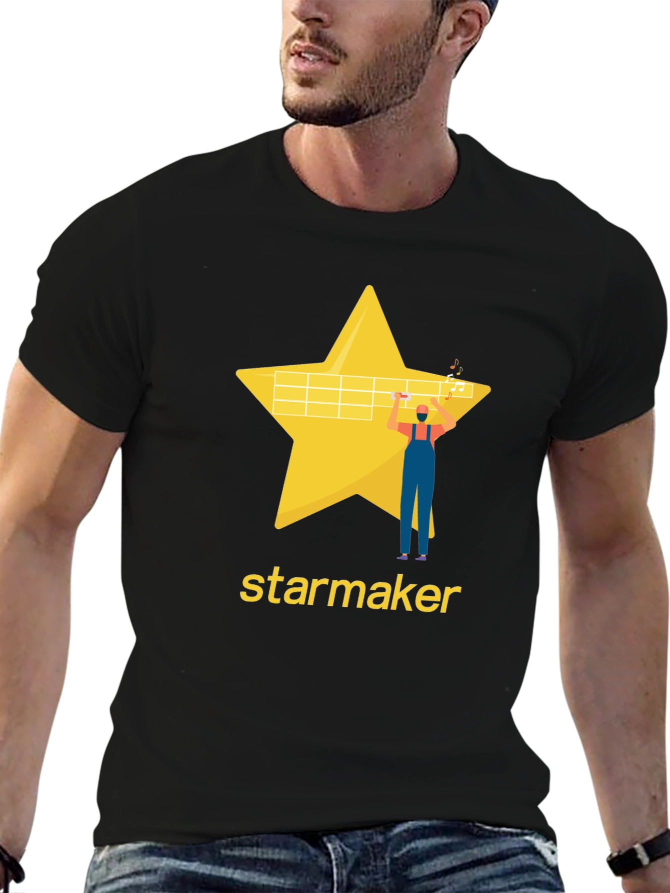 Starmaker Black T-Shirt - Stylish Graphic Tee