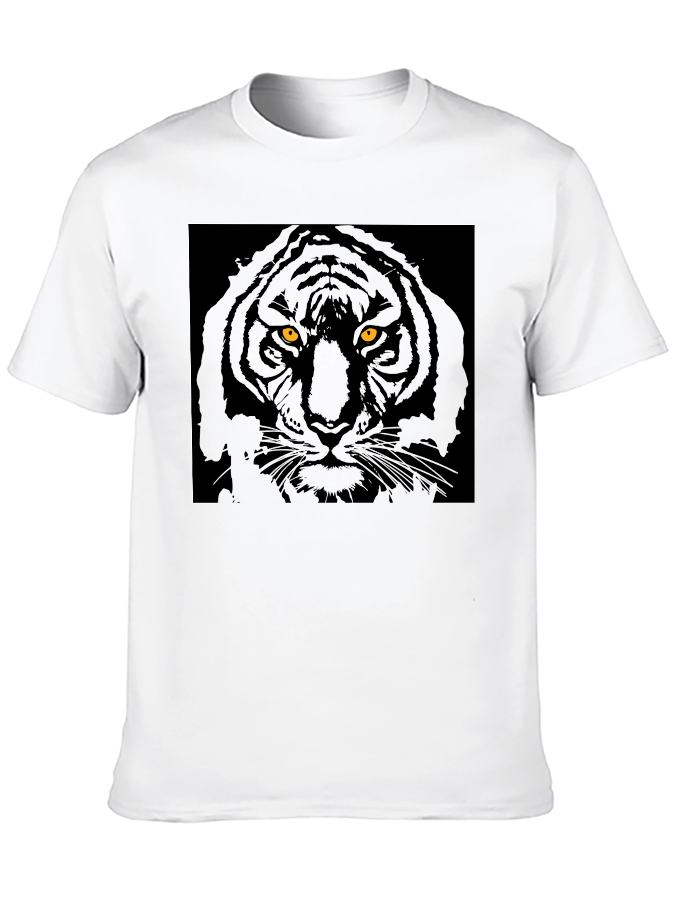 Black Tiger Graphic Tee - Mens Crew Neck