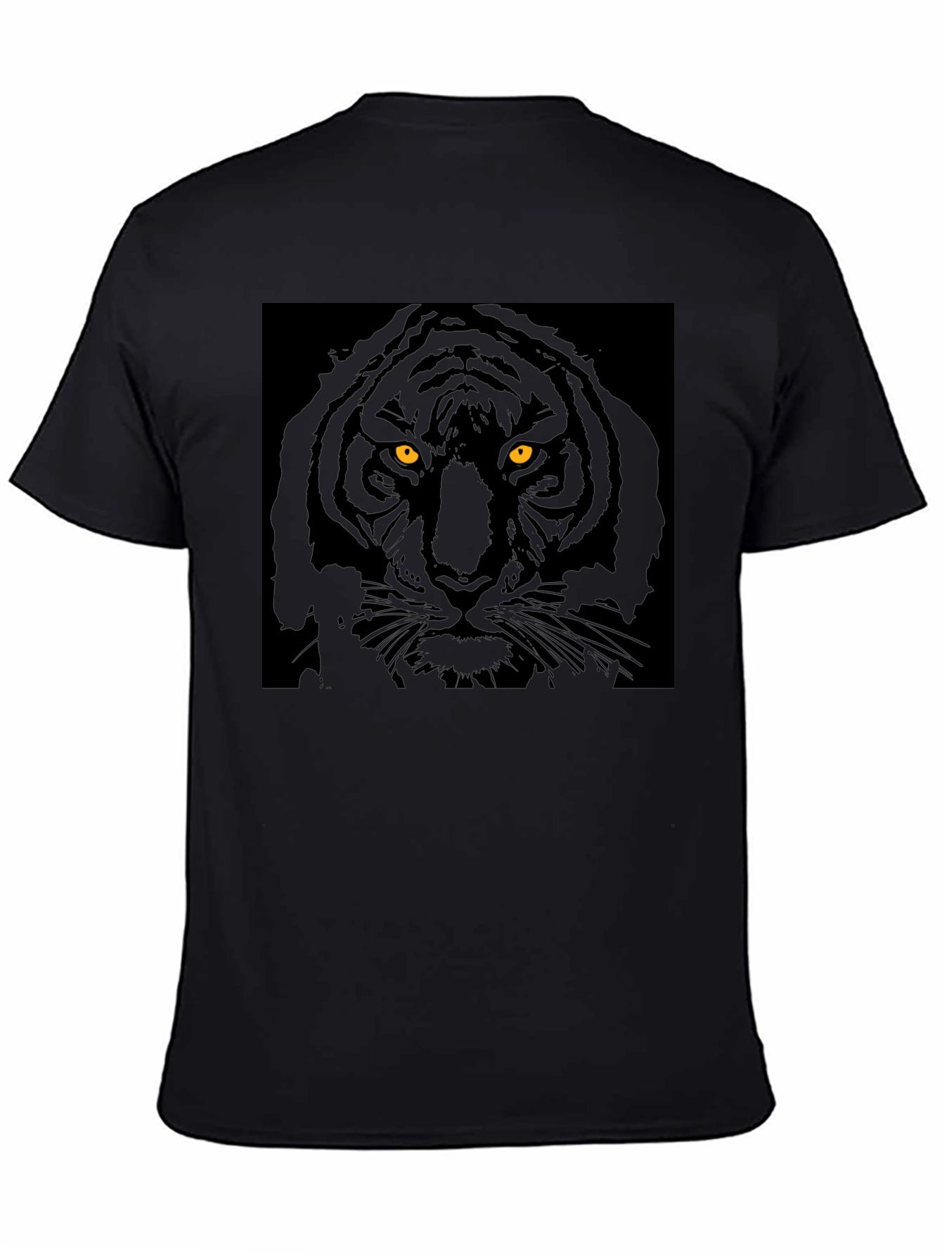 Black Tiger Graphic Tee - Mens Crew Neck