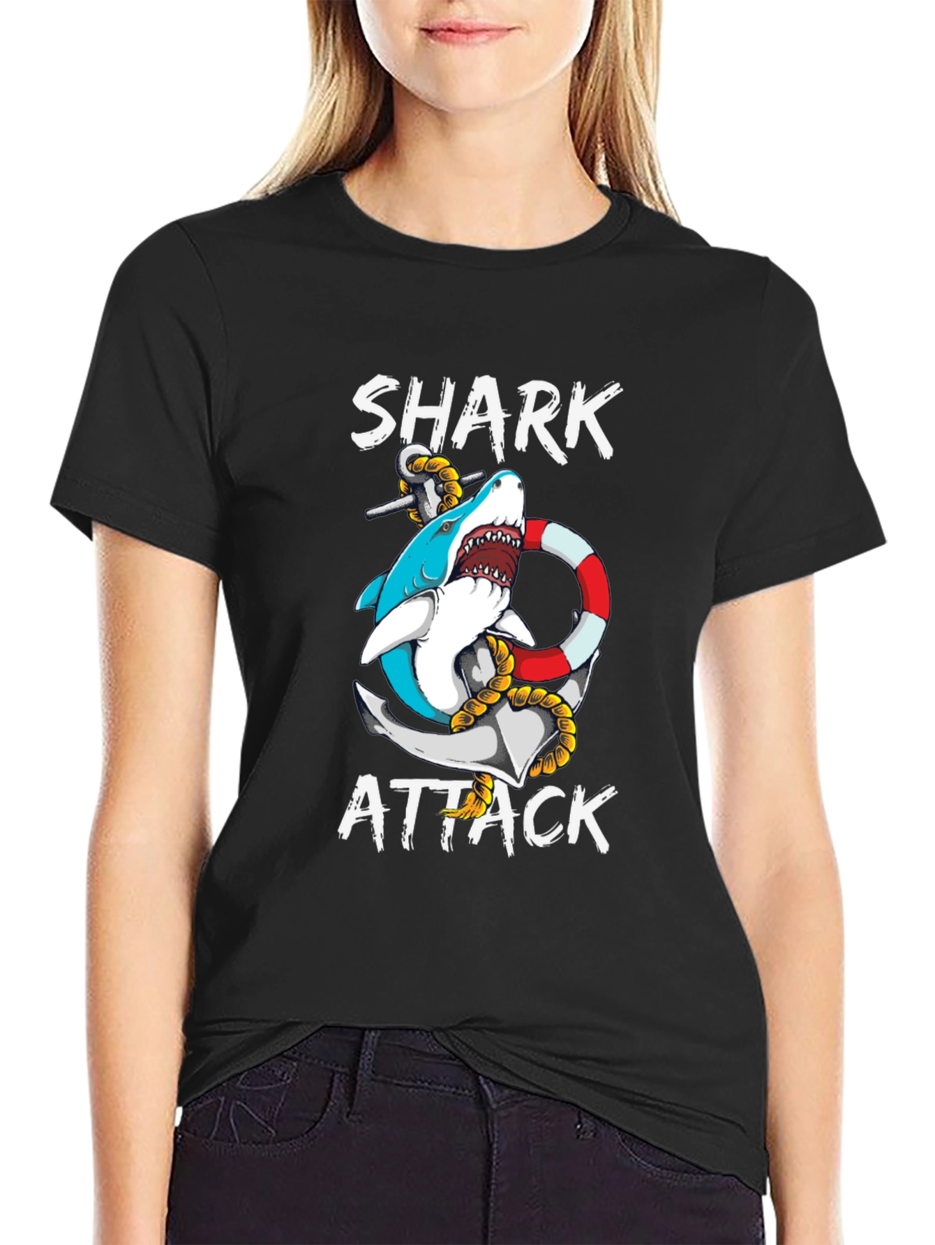 Shark Attack Graphic T-Shirt