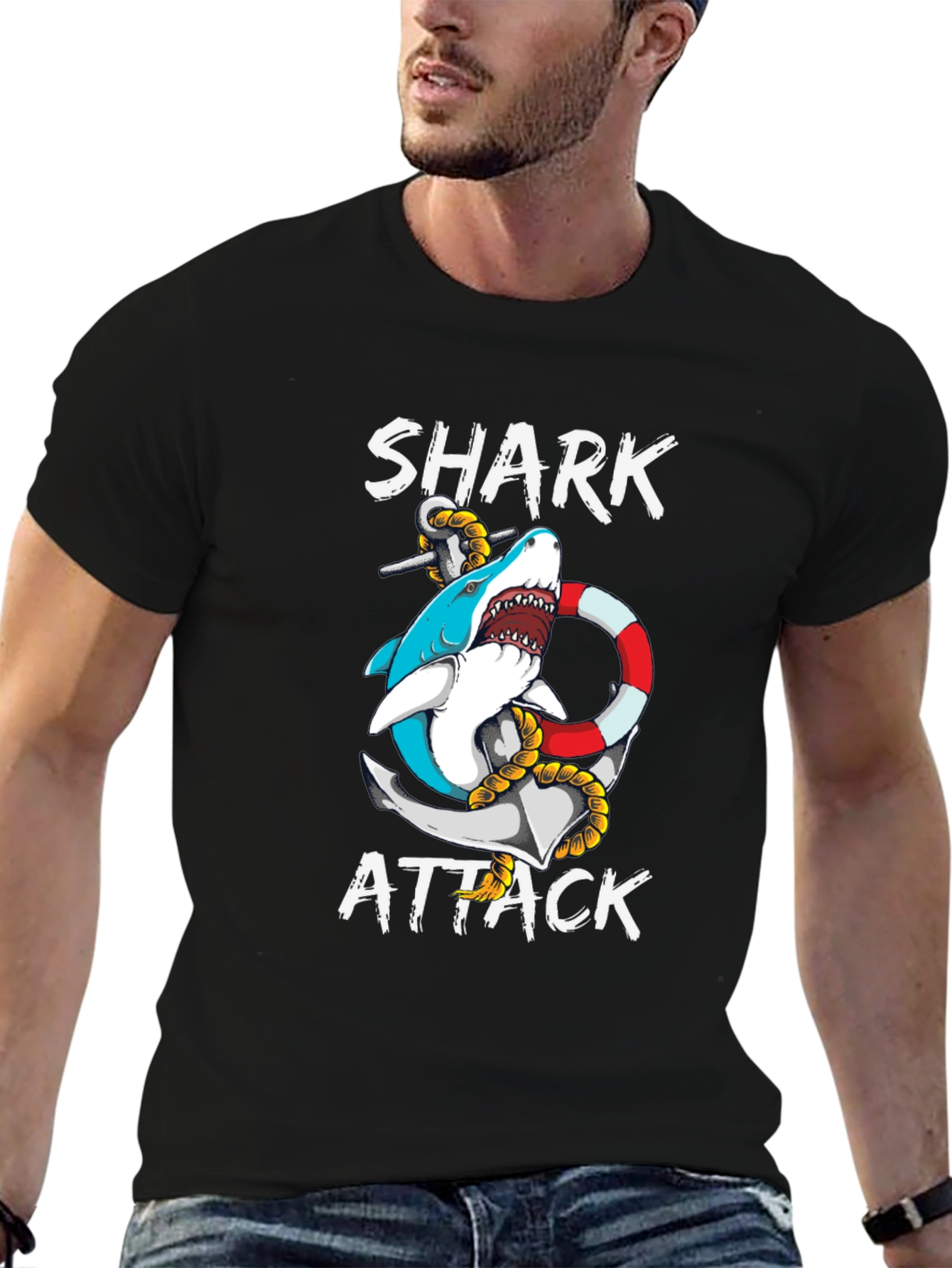 Shark Attack Graphic T-Shirt