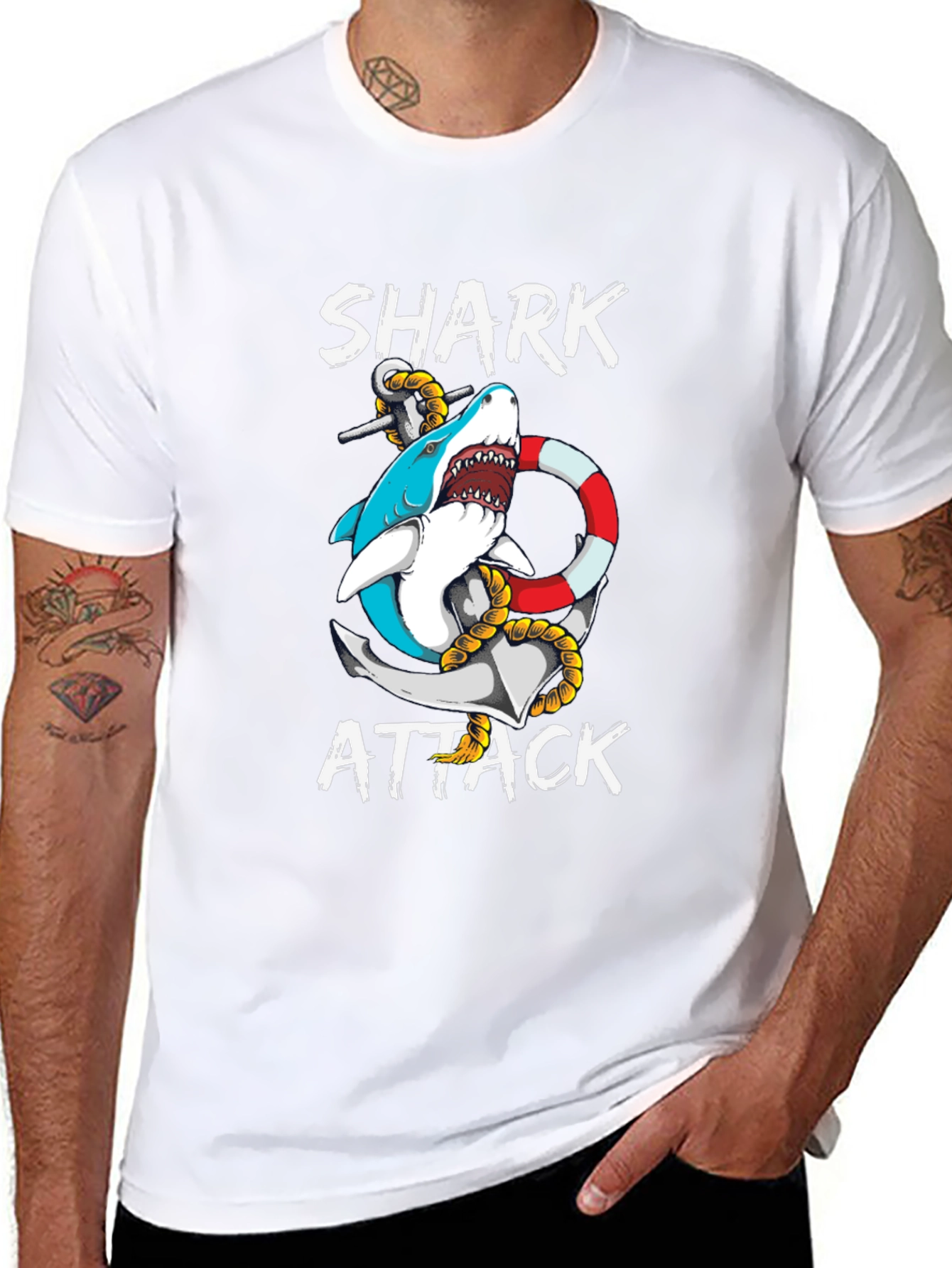 Shark Attack Graphic T-Shirt