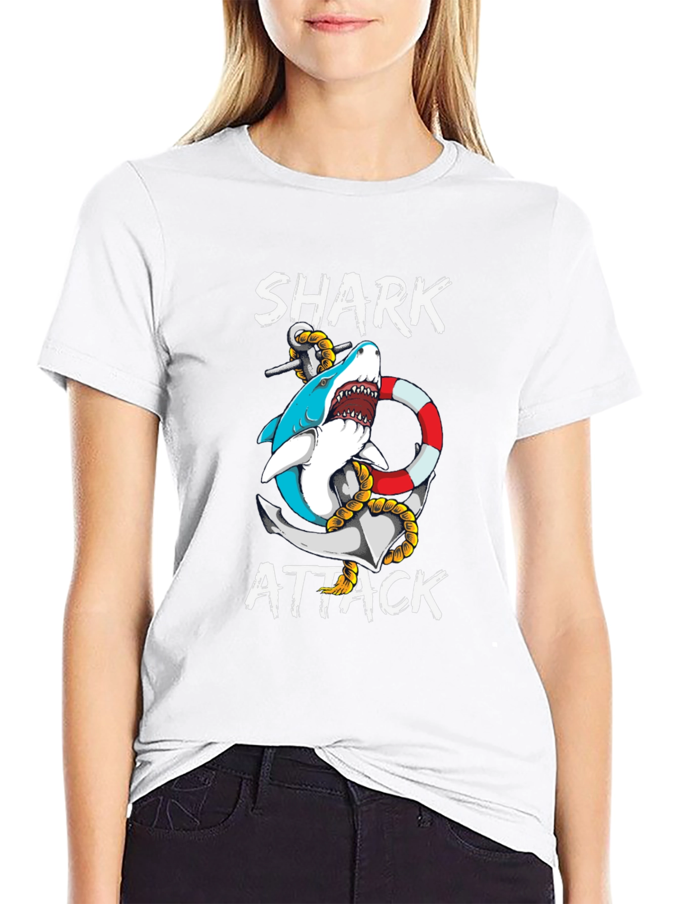 Shark Attack Graphic T-Shirt