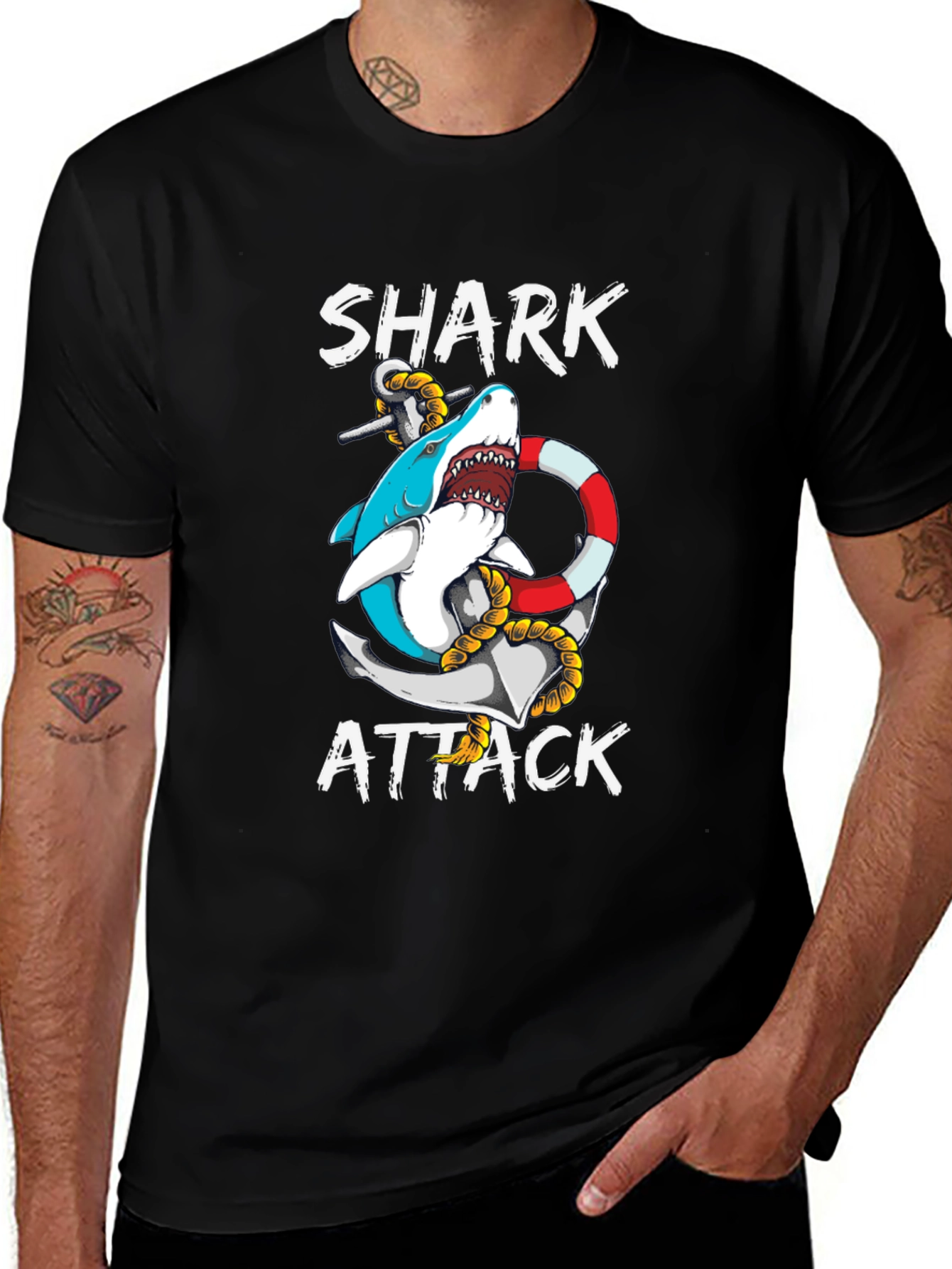 Shark Attack Graphic T-Shirt