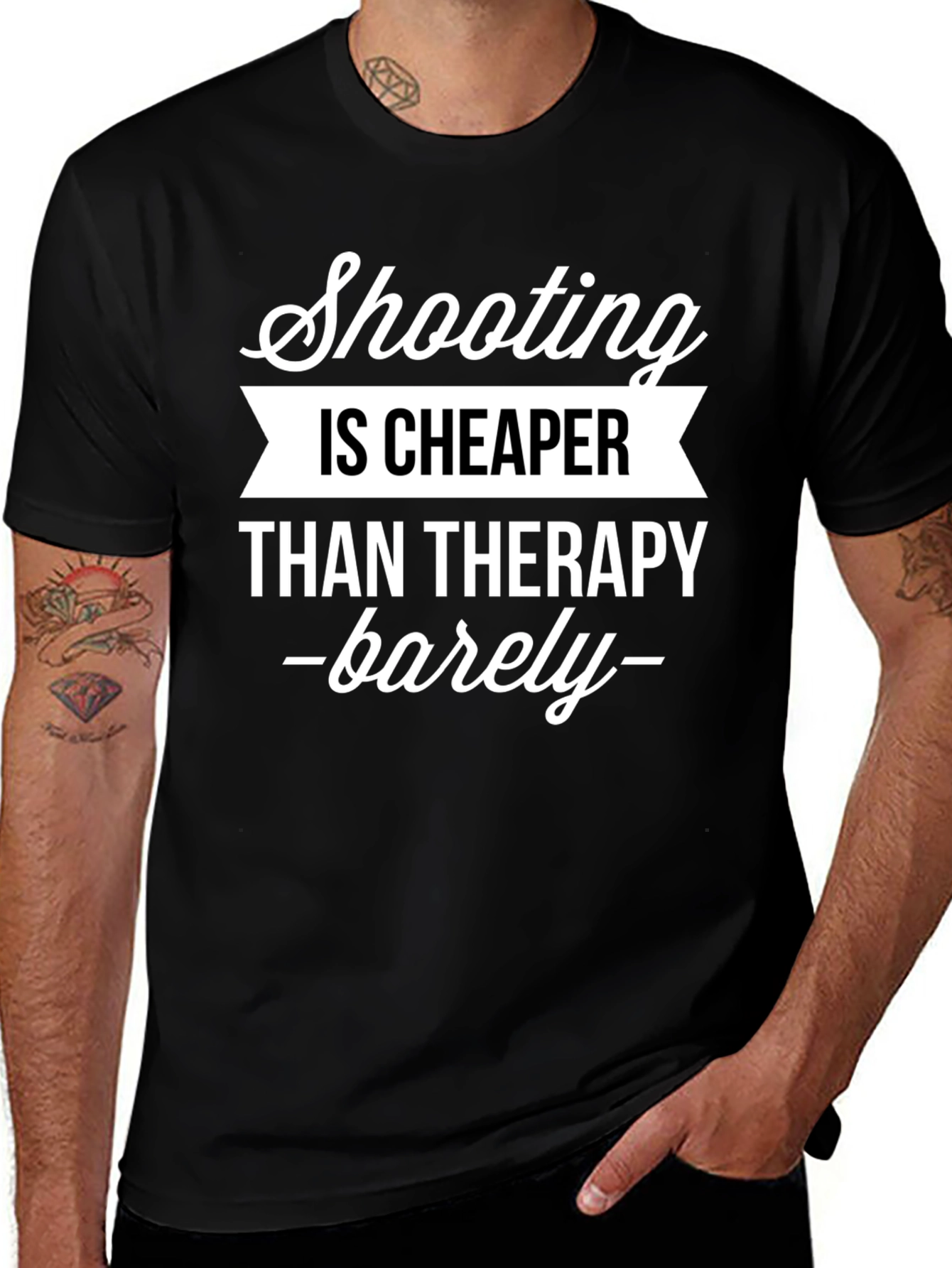 Shooting is Cheaper Than Therapy Graphic Tee