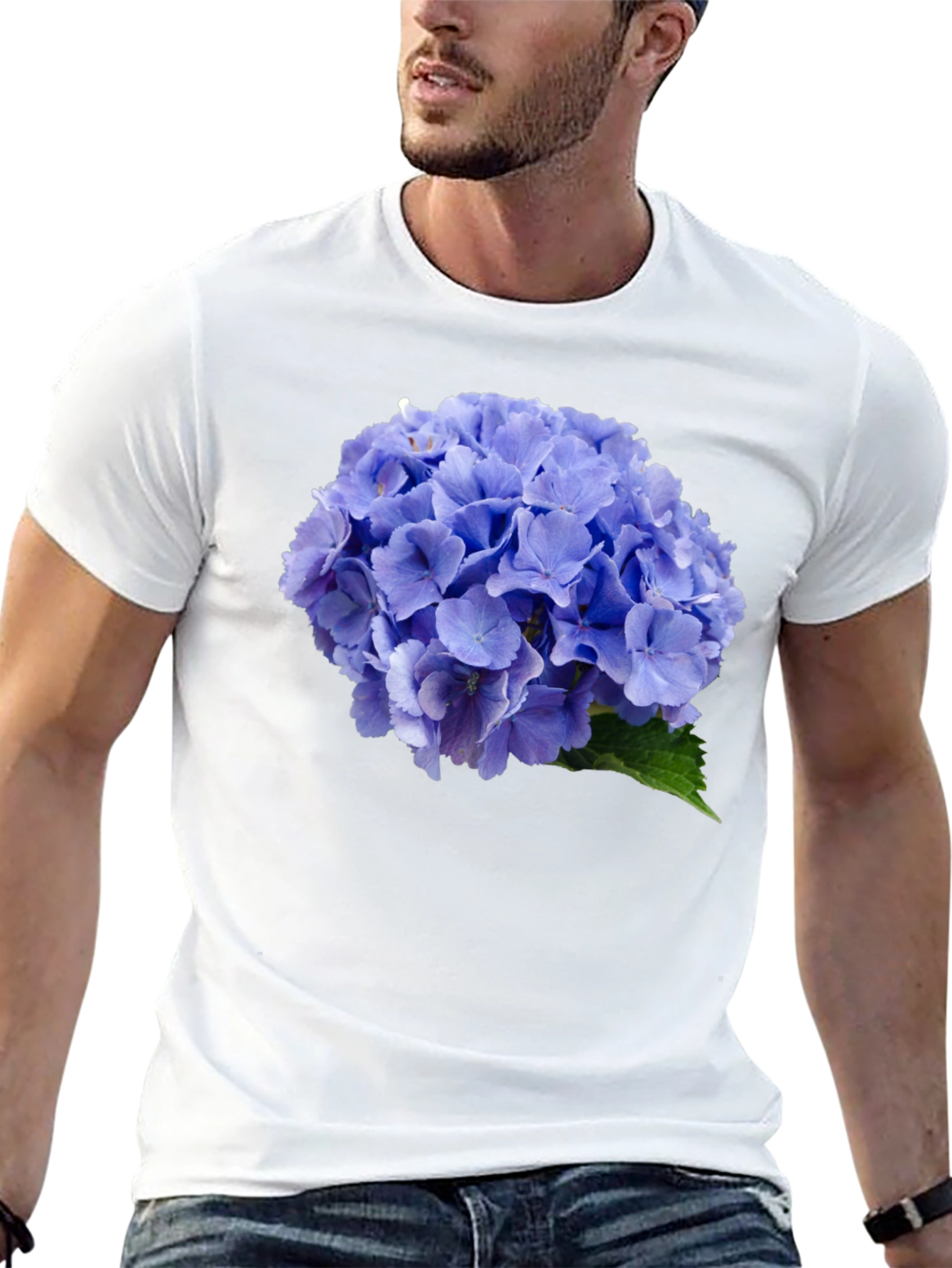Hydrangea Flower Graphic T-Shirt