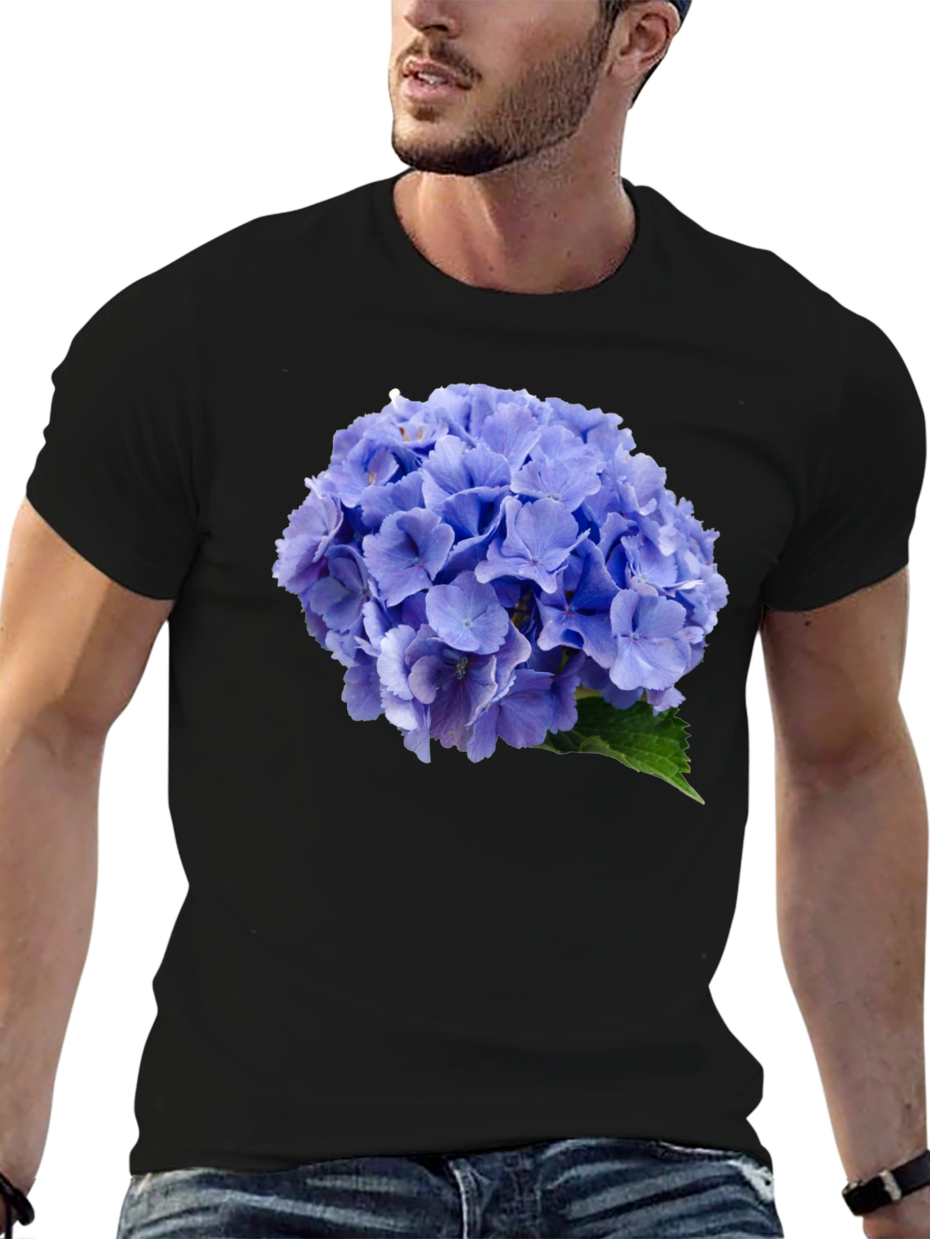Hydrangea Flower Graphic T-Shirt