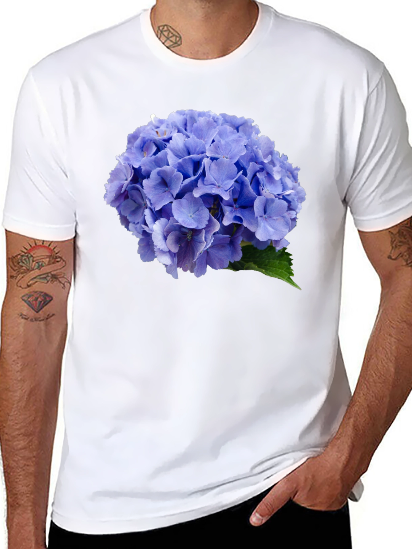 Hydrangea Flower Graphic T-Shirt