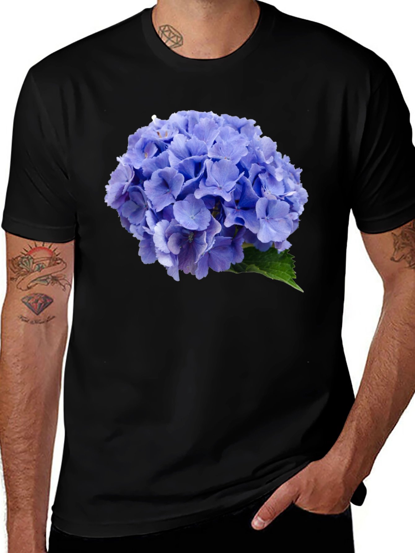Hydrangea Flower Graphic T-Shirt