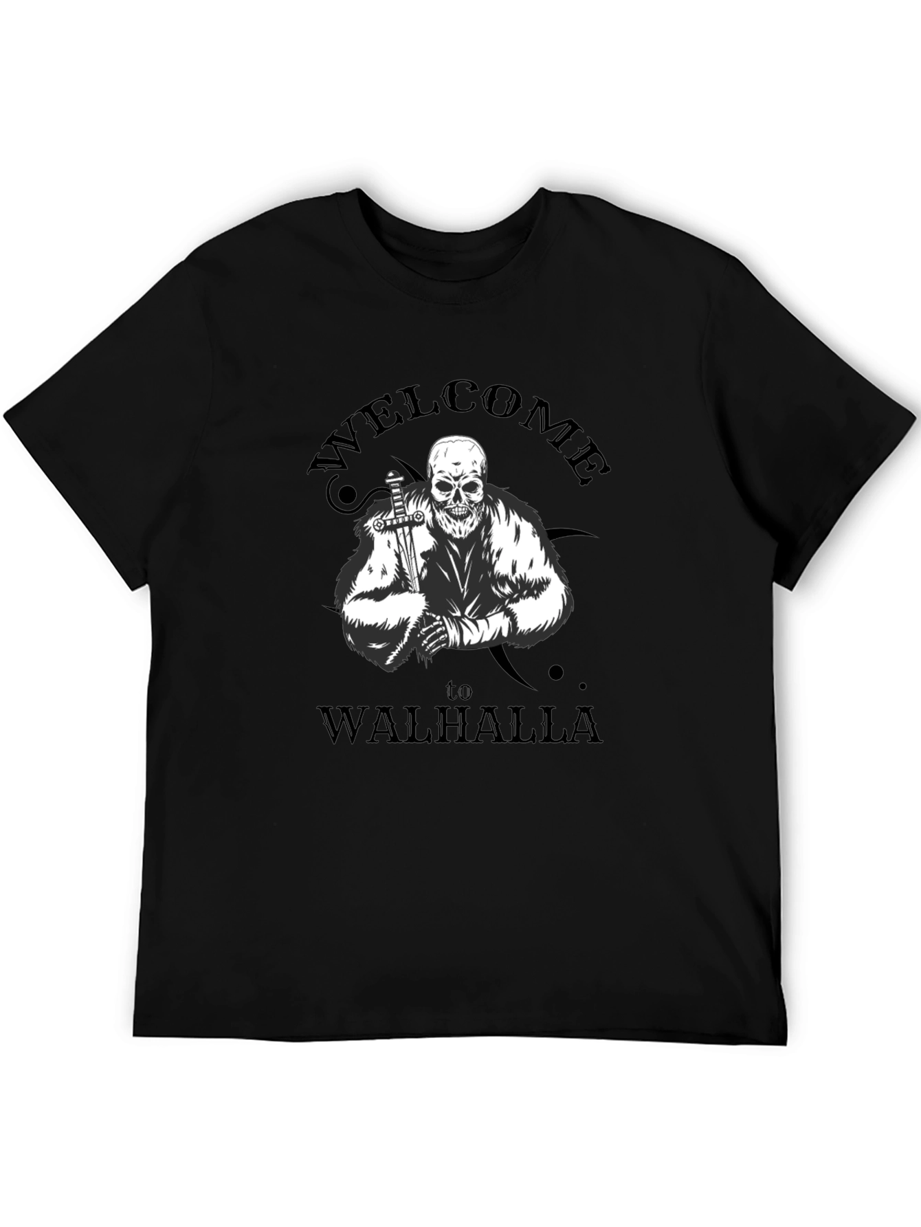 Welcome to Walhalla T-Shirt Skull Viking Style