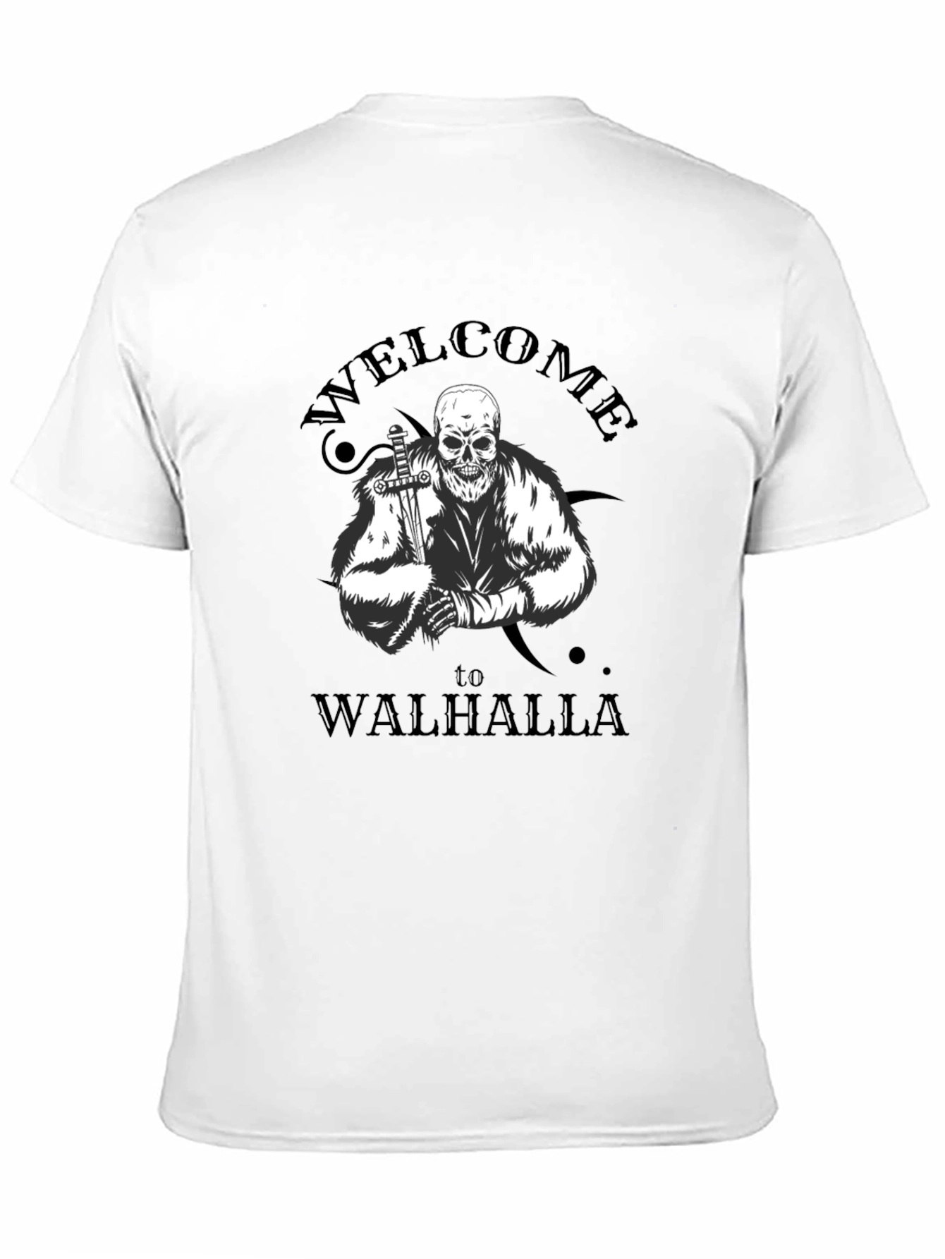 Welcome to Walhalla T-Shirt Skull Viking Style