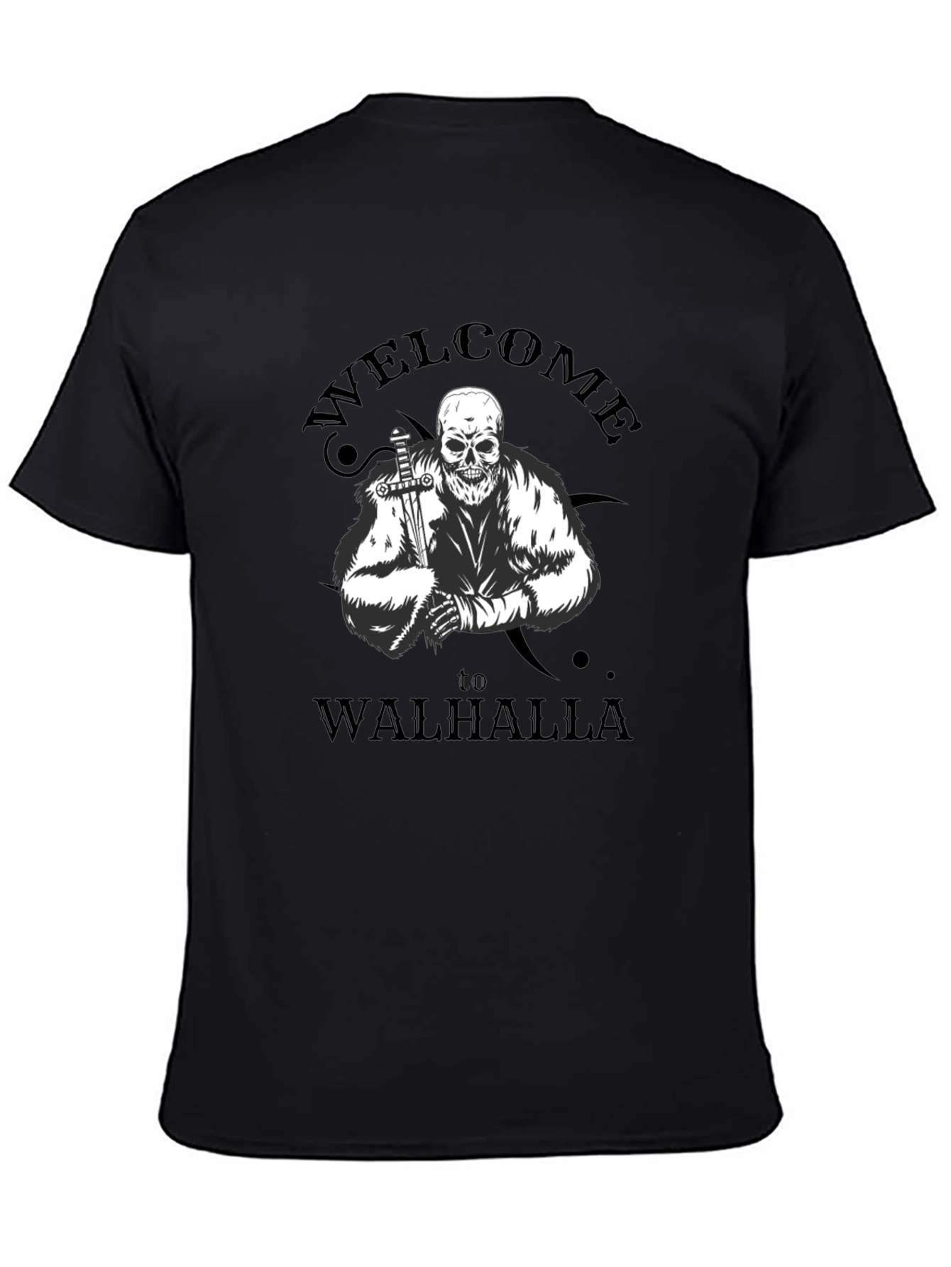 Welcome to Walhalla T-Shirt Skull Viking Style