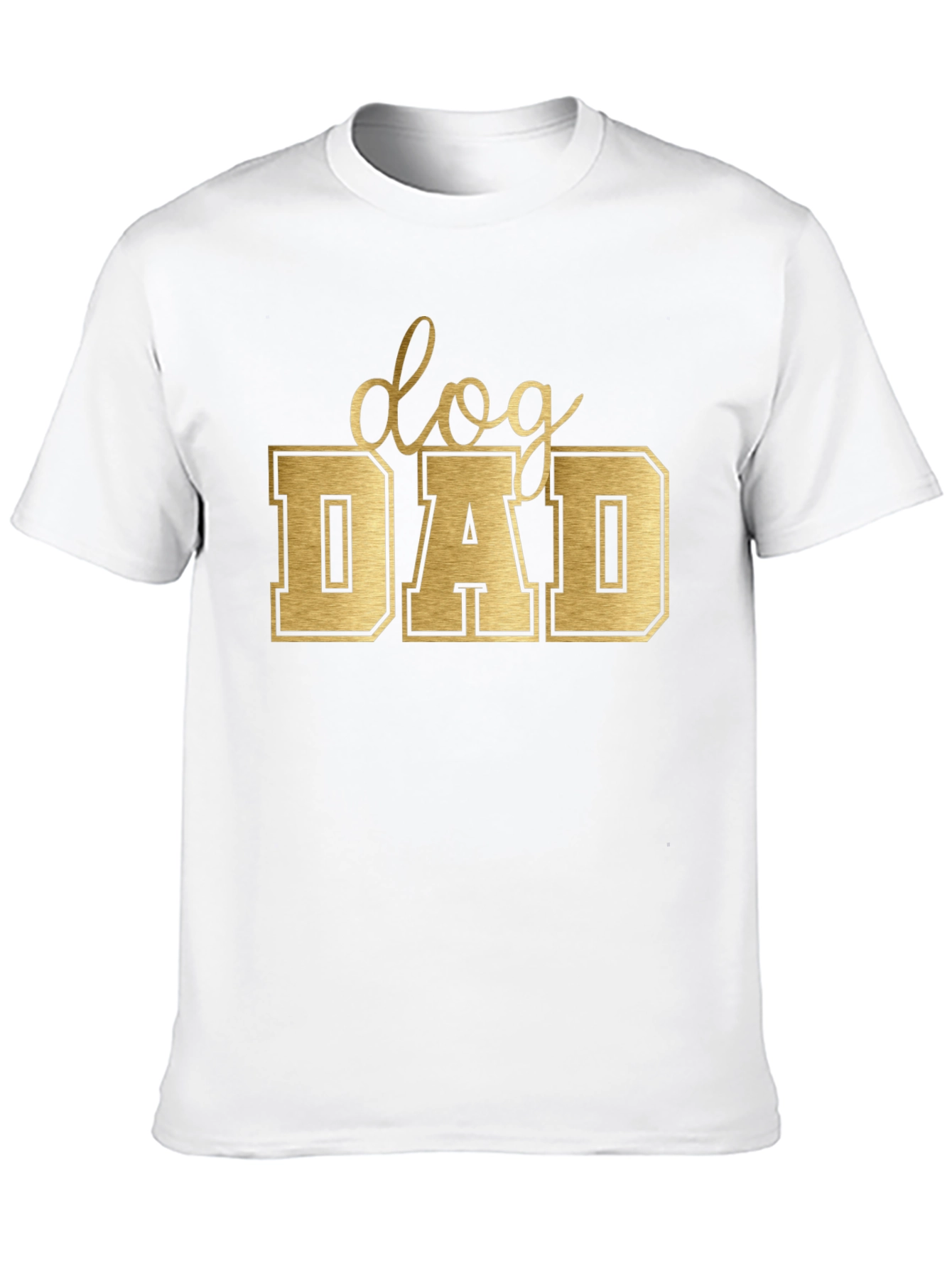Dog Dad Tee - Golden Lettering on Black