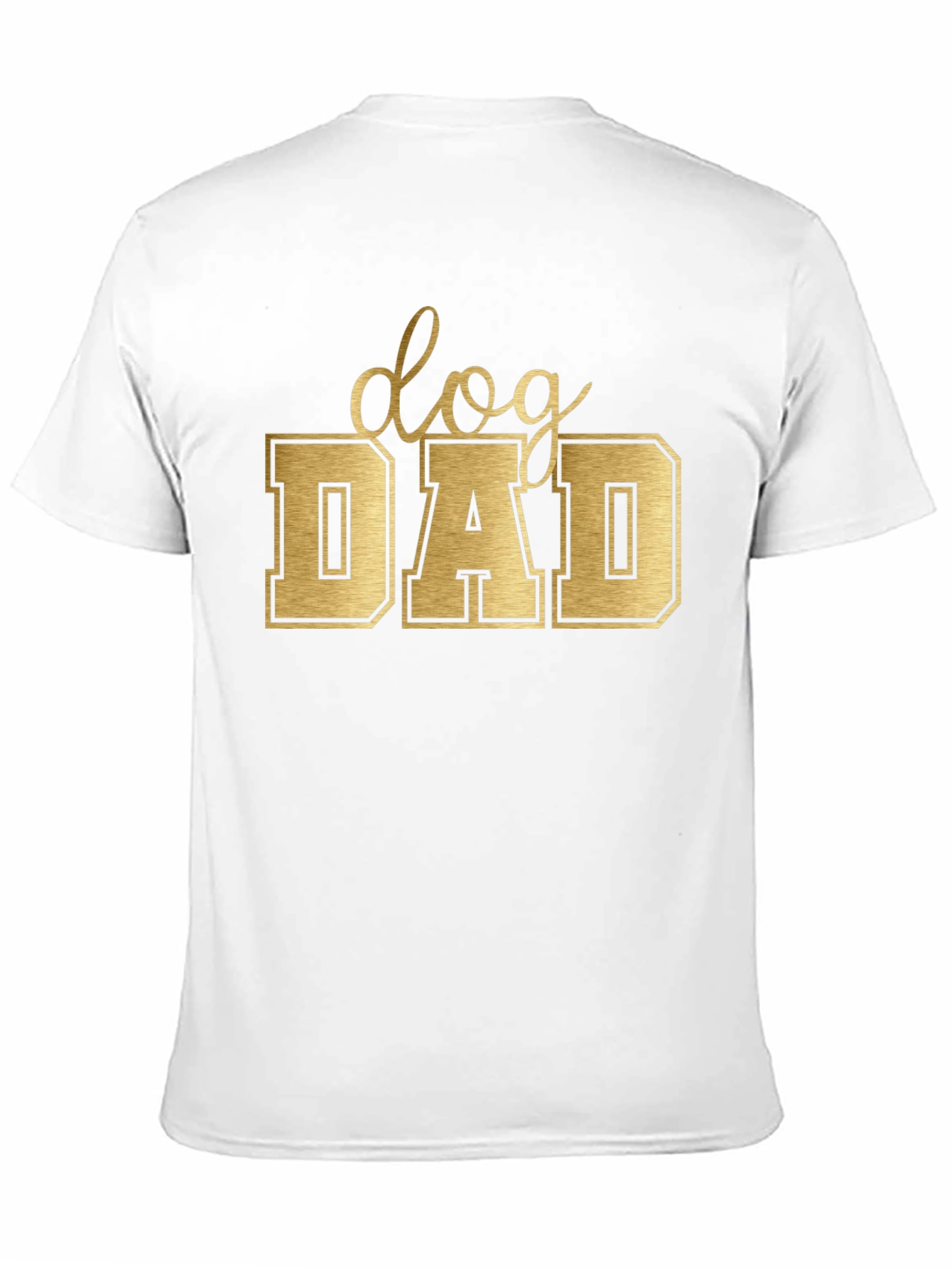Dog Dad Tee - Golden Lettering on Black