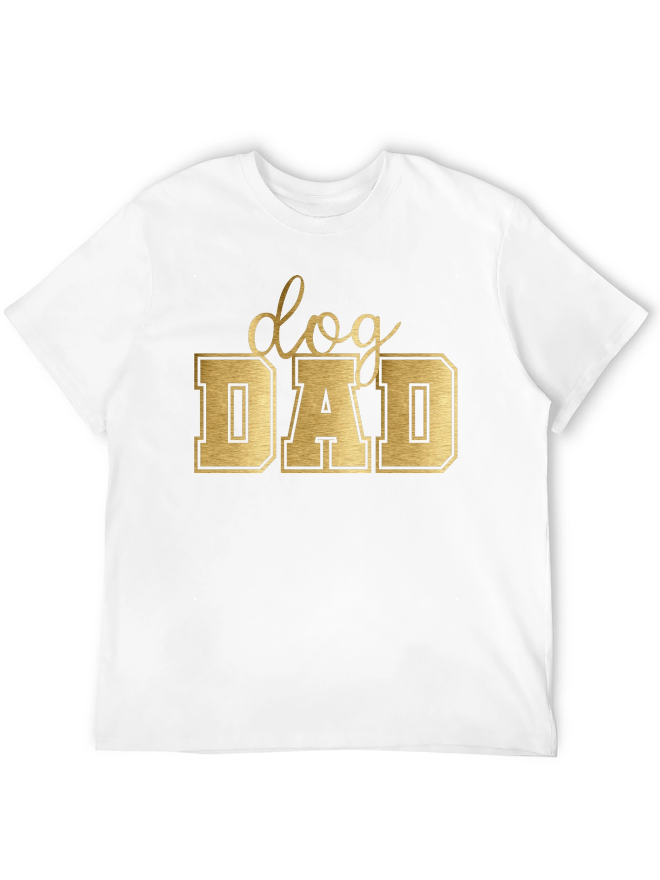 Dog Dad Tee - Golden Lettering on Black