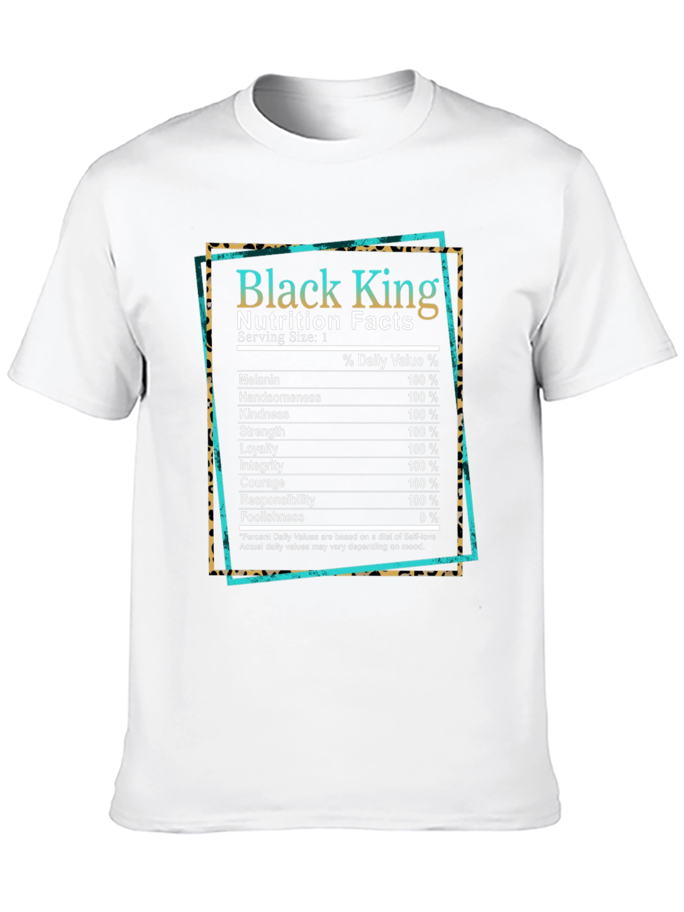 Black King Nutrition Facts T-Shirt