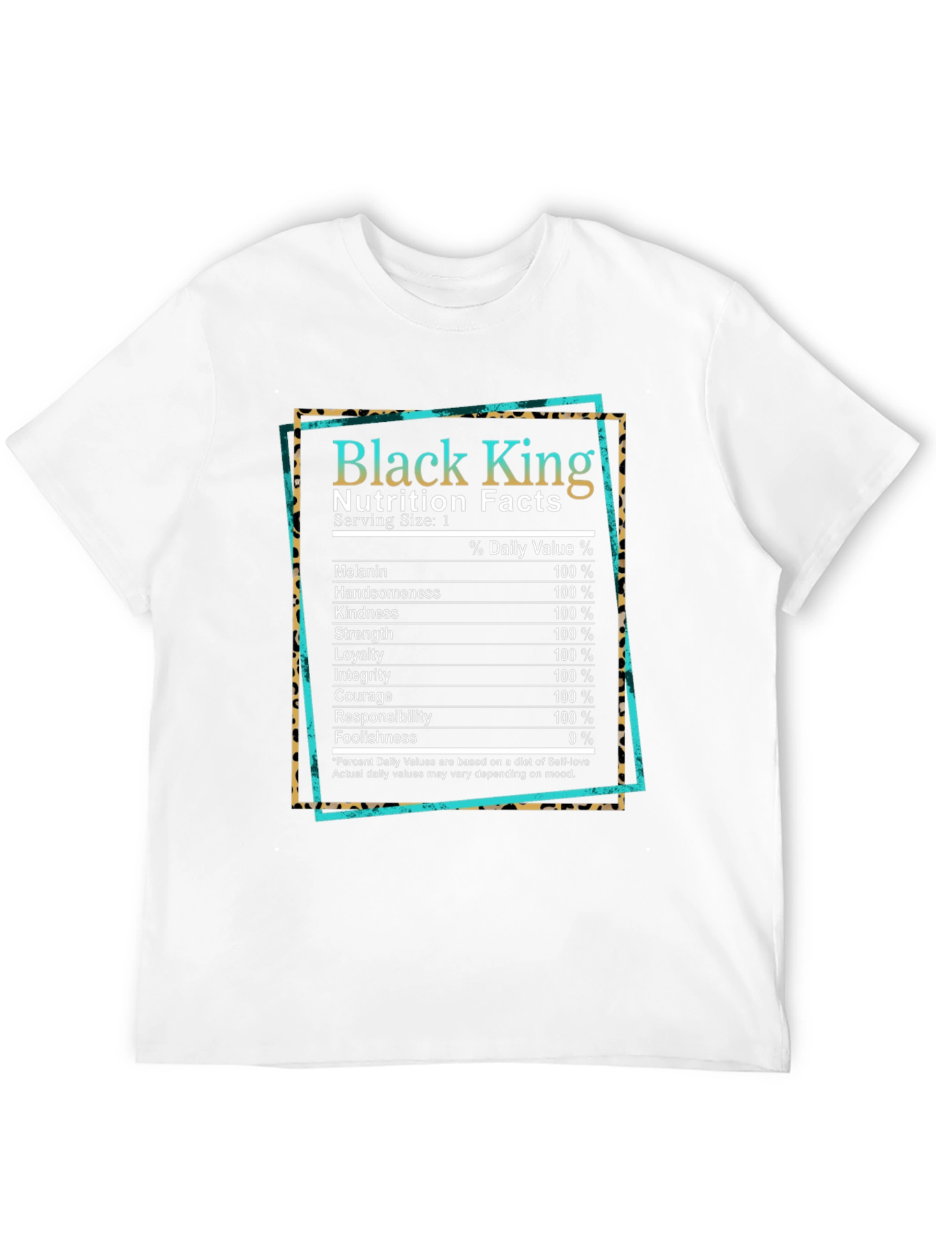 Black King Nutrition Facts T-Shirt