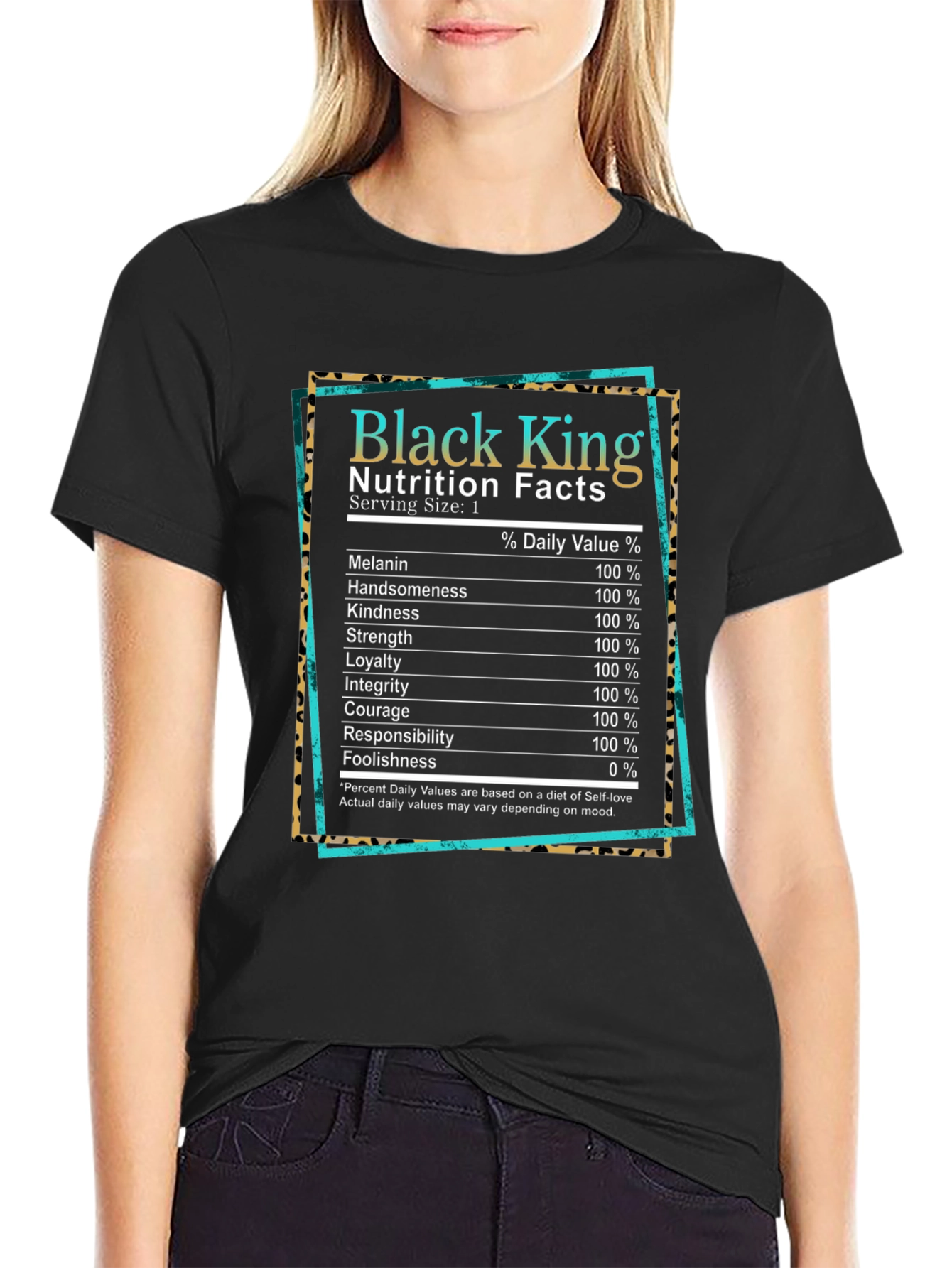 Black King Nutrition Facts T-Shirt