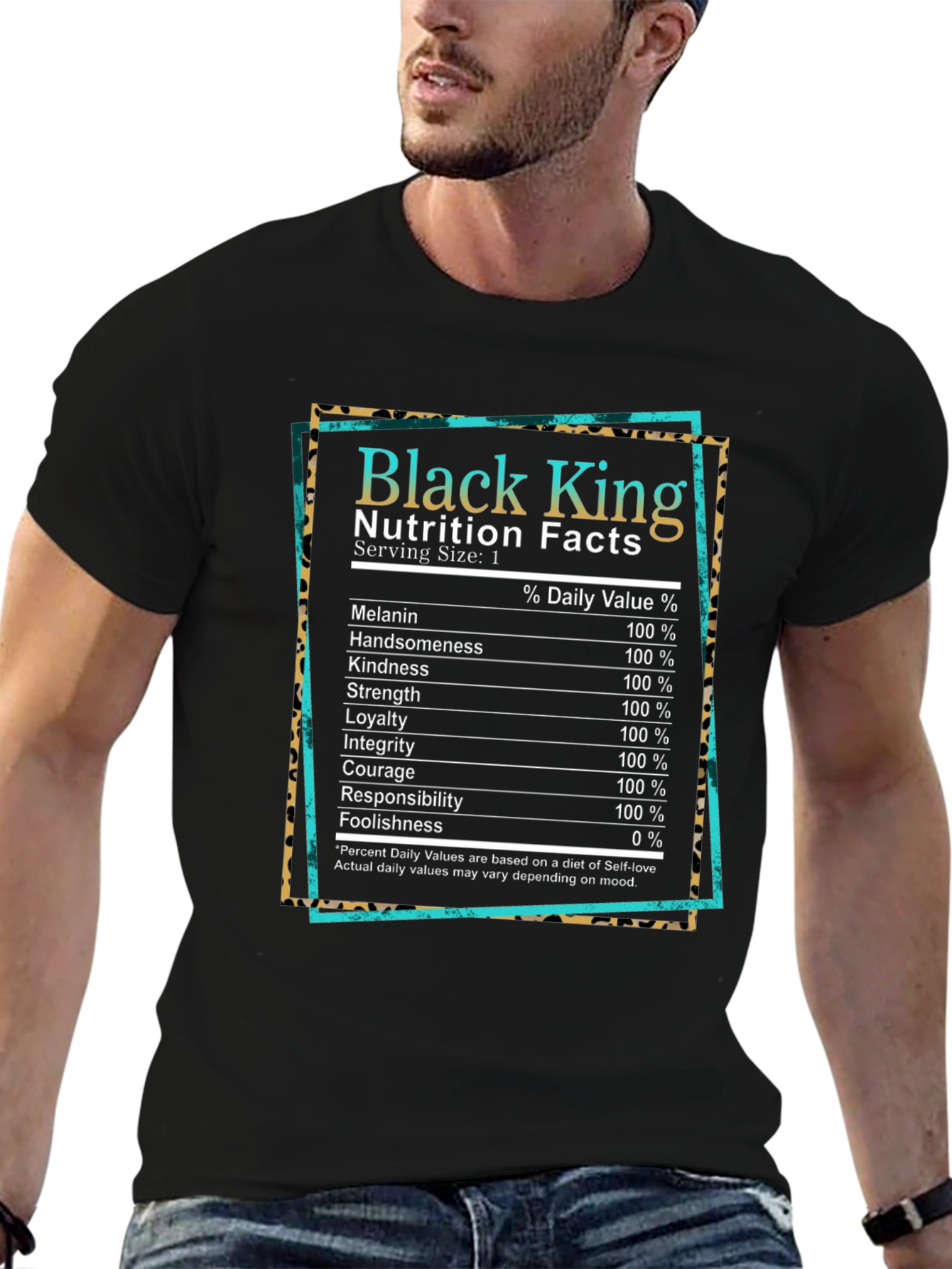Black King Nutrition Facts T-Shirt