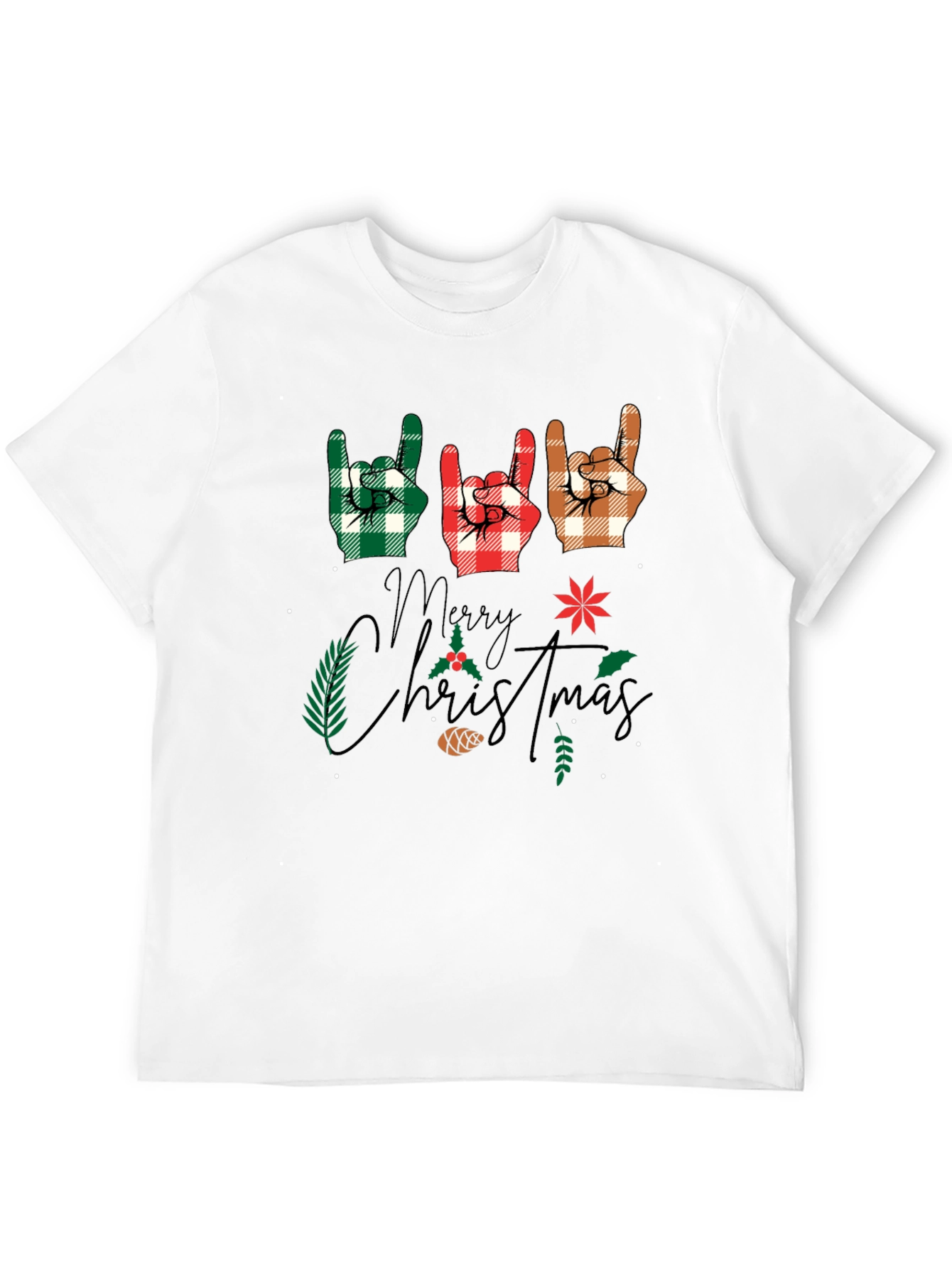 Merry Christmas Sign of the Horns T-Shirt