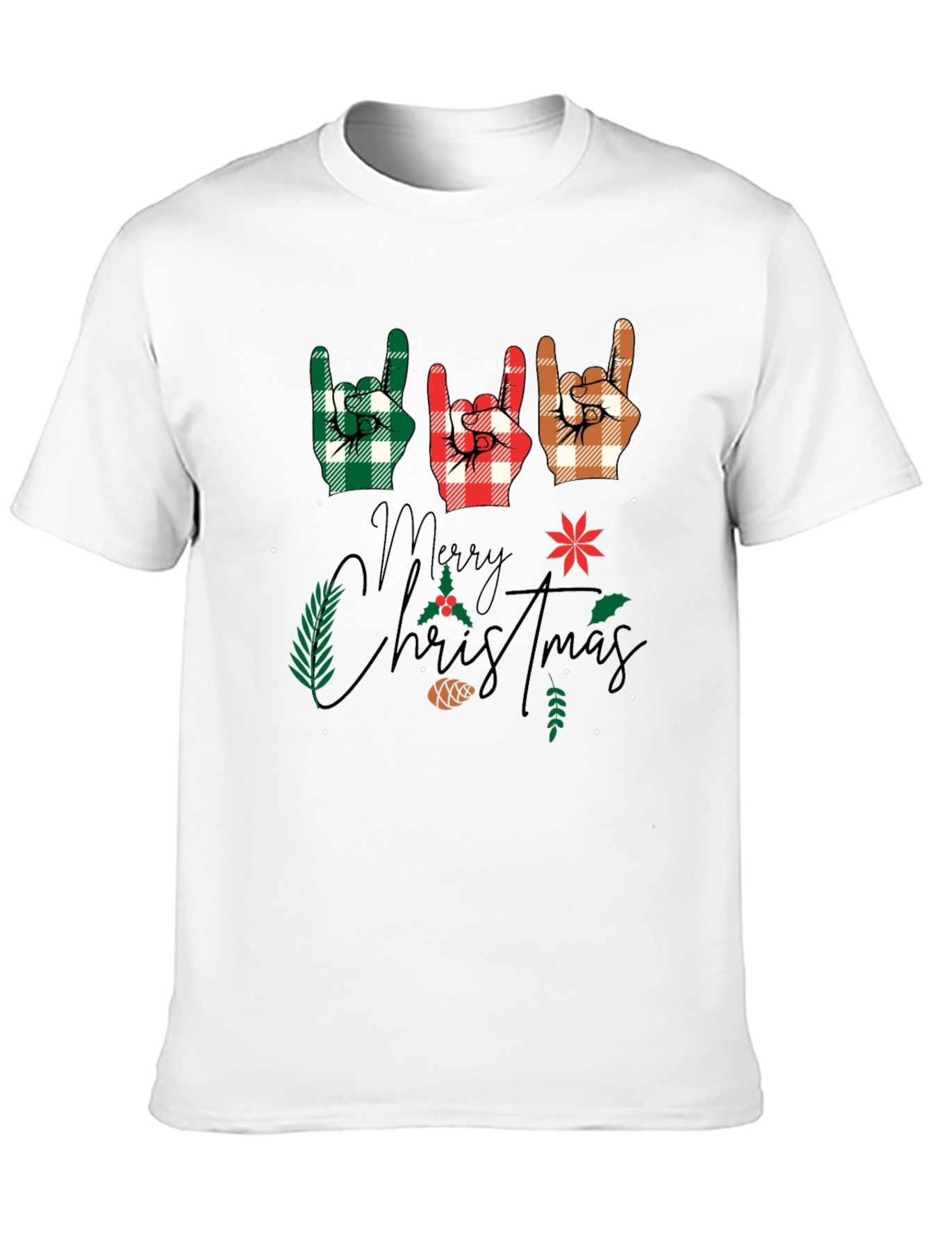 Merry Christmas Sign of the Horns T-Shirt