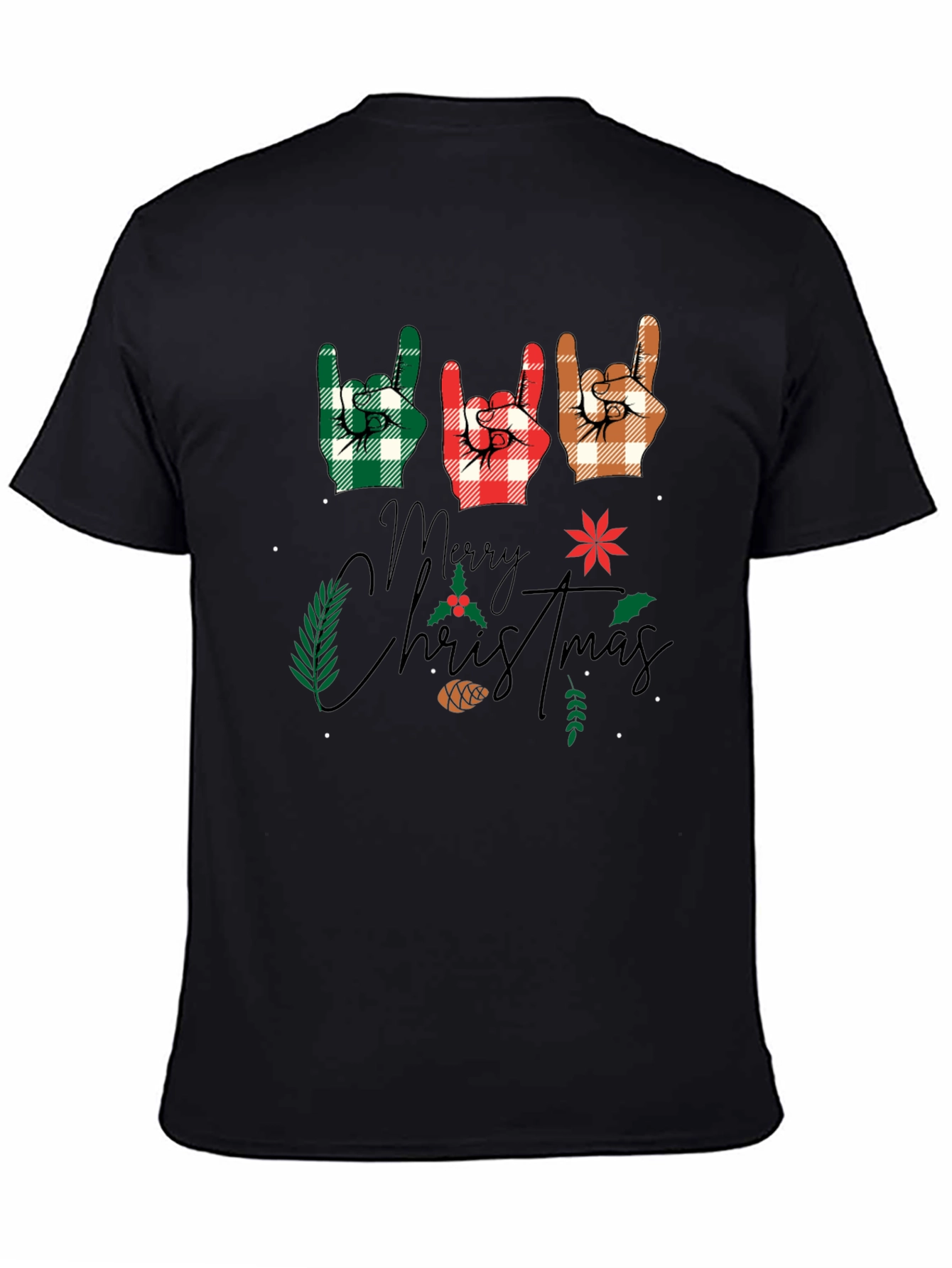 Merry Christmas Sign of the Horns T-Shirt