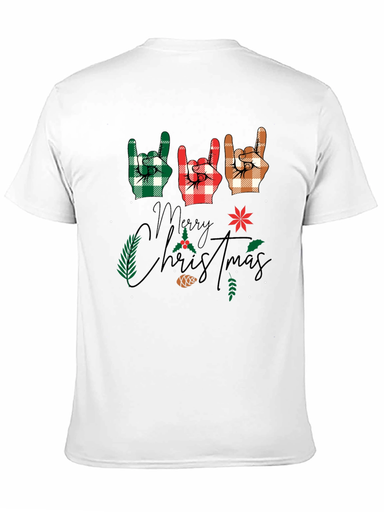 Merry Christmas Sign of the Horns T-Shirt