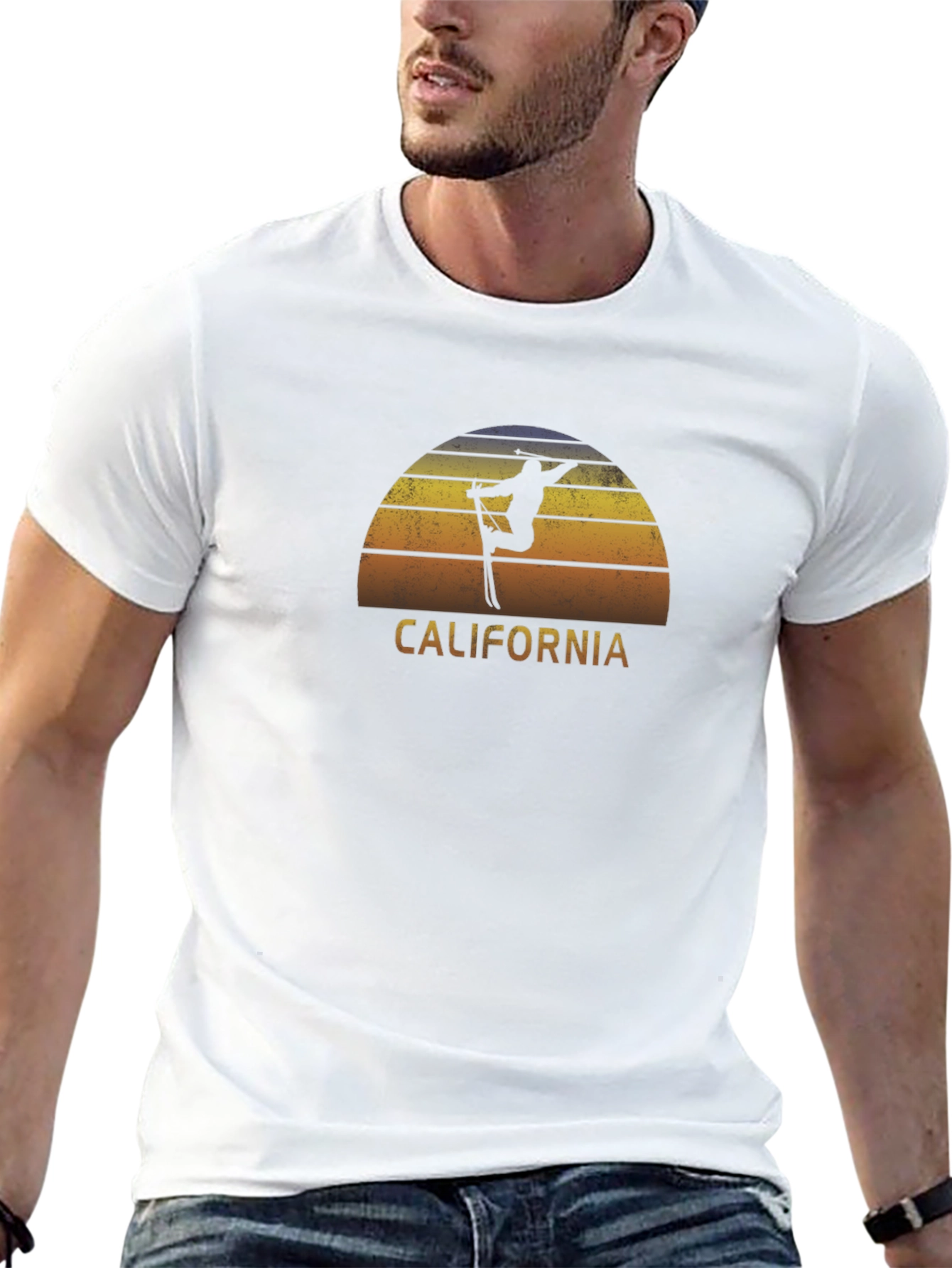 California Ski Sunset Graphic Tee