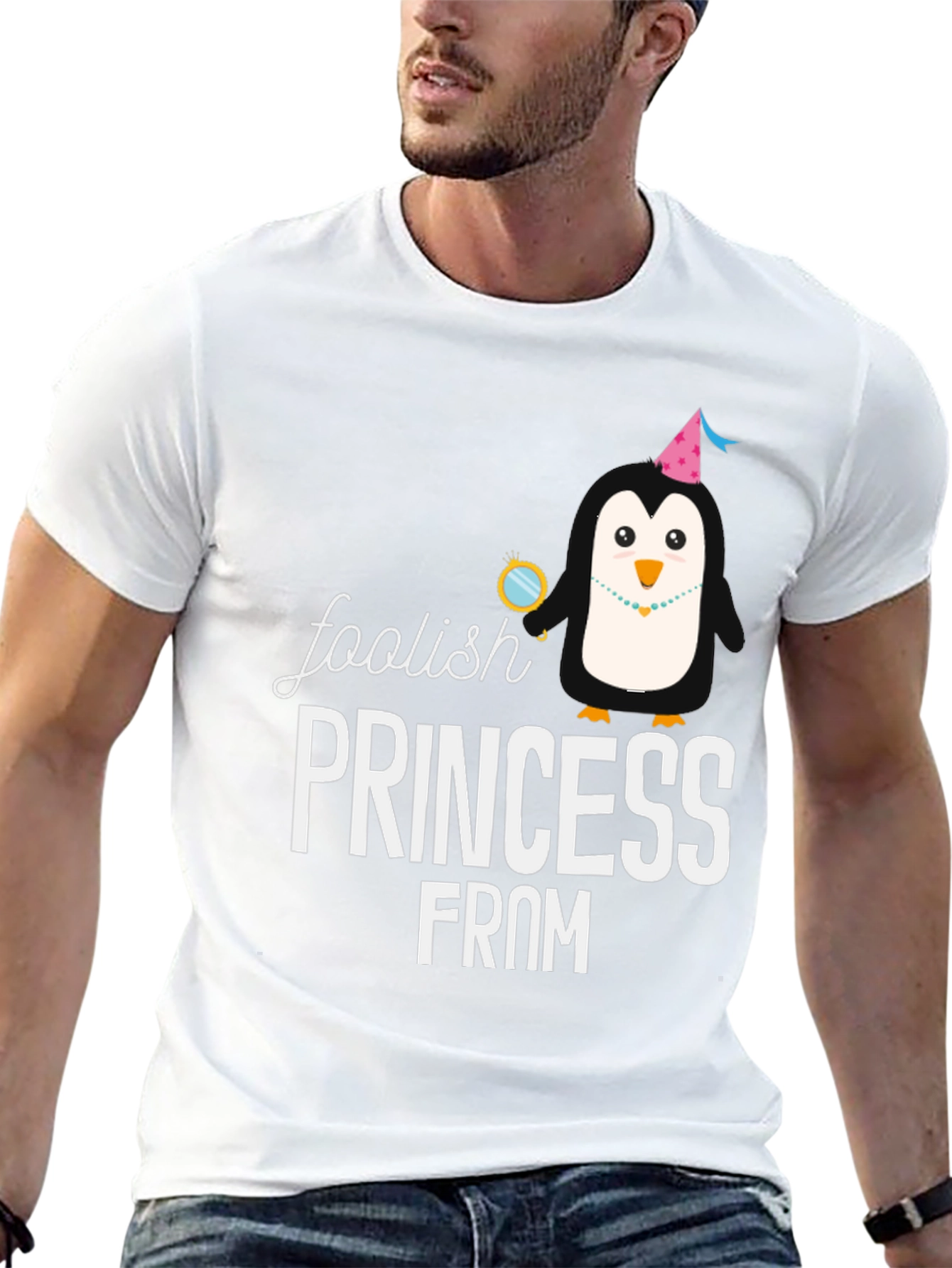 Foolish Princess Penguin Graphic T-Shirt