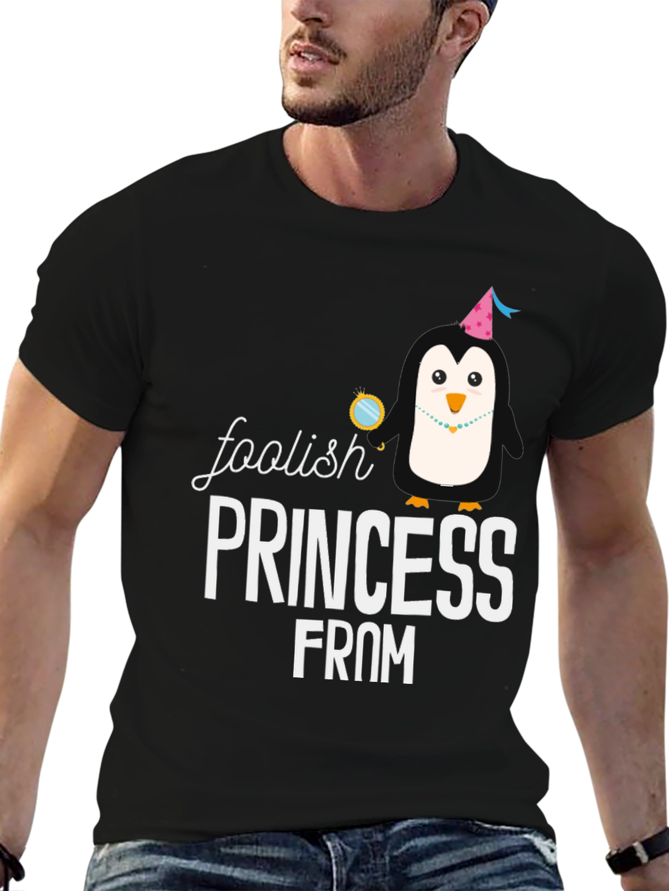 Foolish Princess Penguin Graphic T-Shirt
